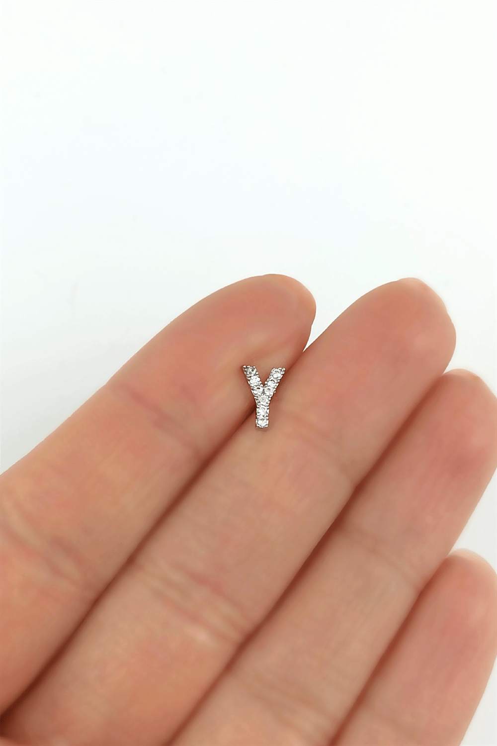 Gümüş Renk Harf Piercing - Y HarfPiercing