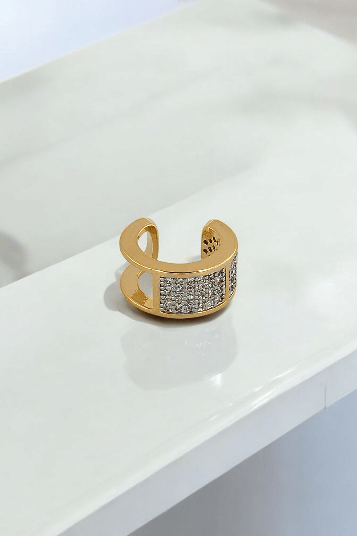 Premium Tekli Zirkon Taş Kıkırdak Küpe 35564
