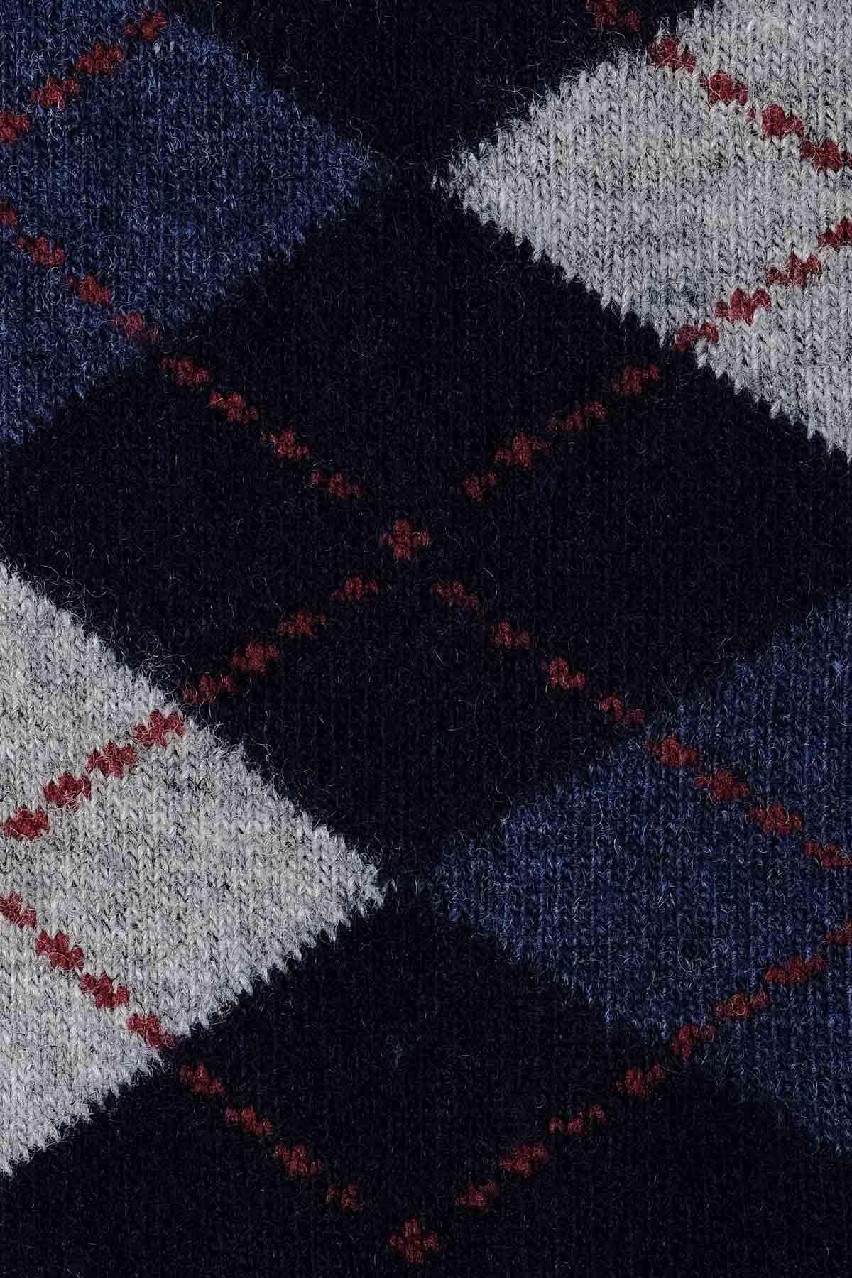 Aytuğ Erkek Koyun Yünü (Lambswool) Tekli Lacivert Soket Çorap - A-25081-L