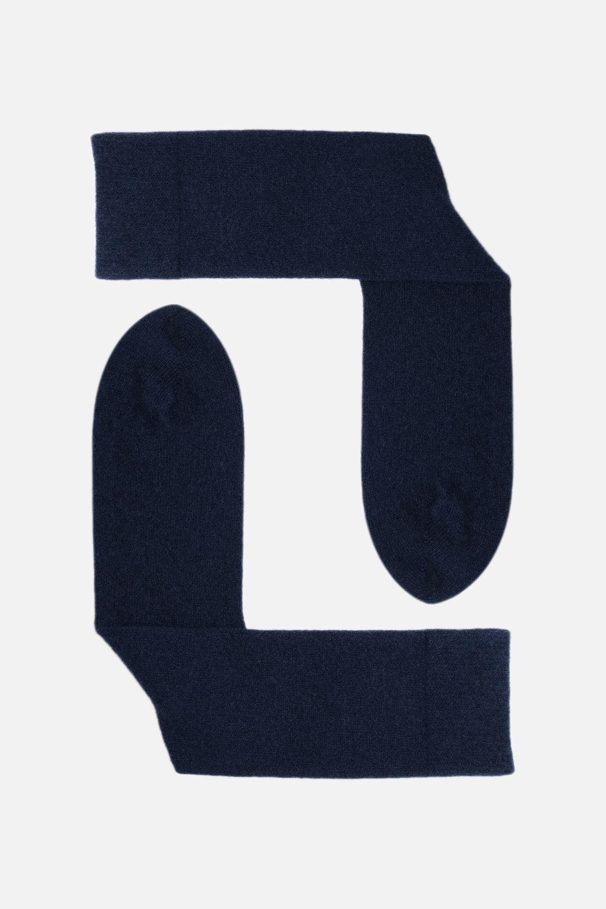 Aytuğ Erkek Lambswool (Koyun Yünü) Tekli Lacivert Soket Çorap - A-25070-L
