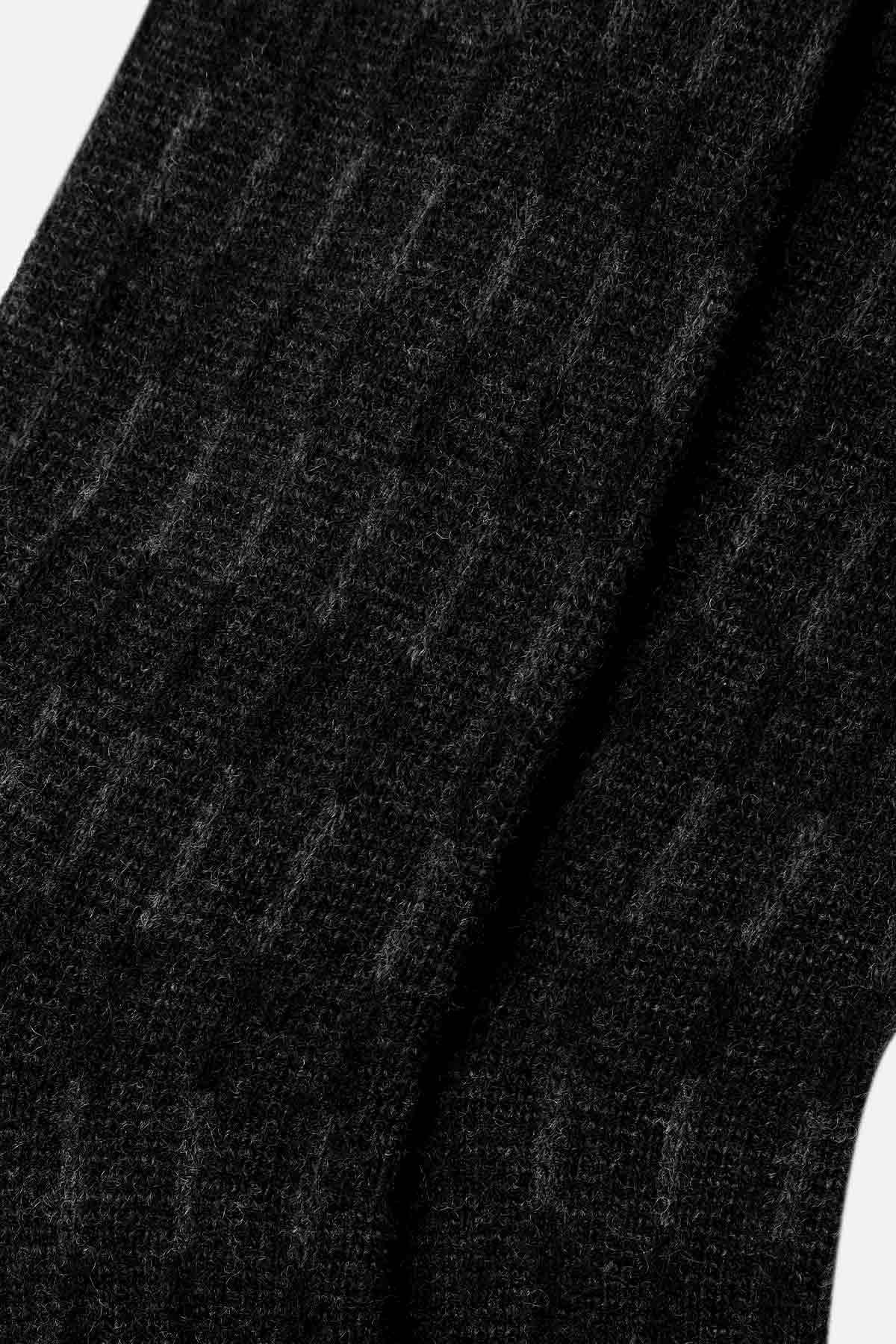 Aytuğ Erkek Lambswool (Koyun Yünü) Tekli Siyah Soket Çorap - A-25096-S