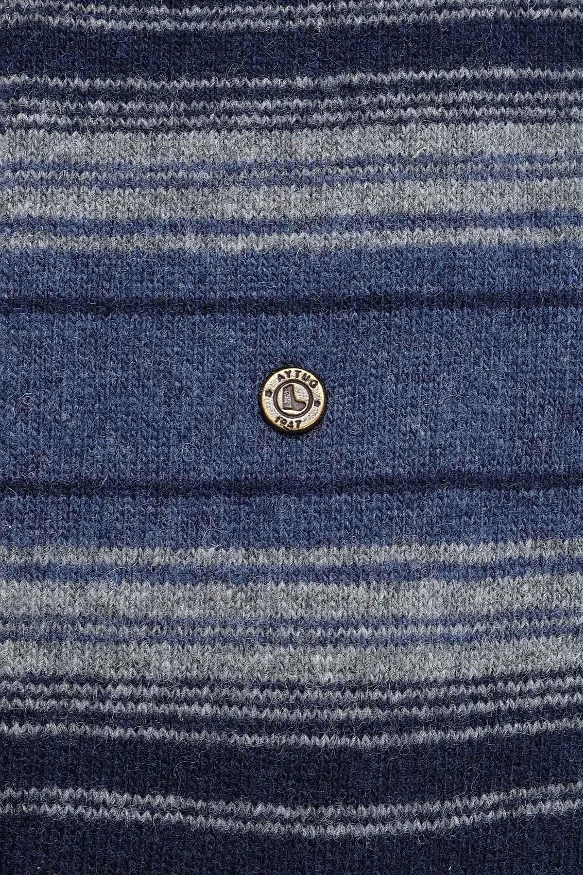 Aytuğ Erkek Koyun Yünü (Lambswool) Tekli Lacivert Soket Çorap - A-25095-L