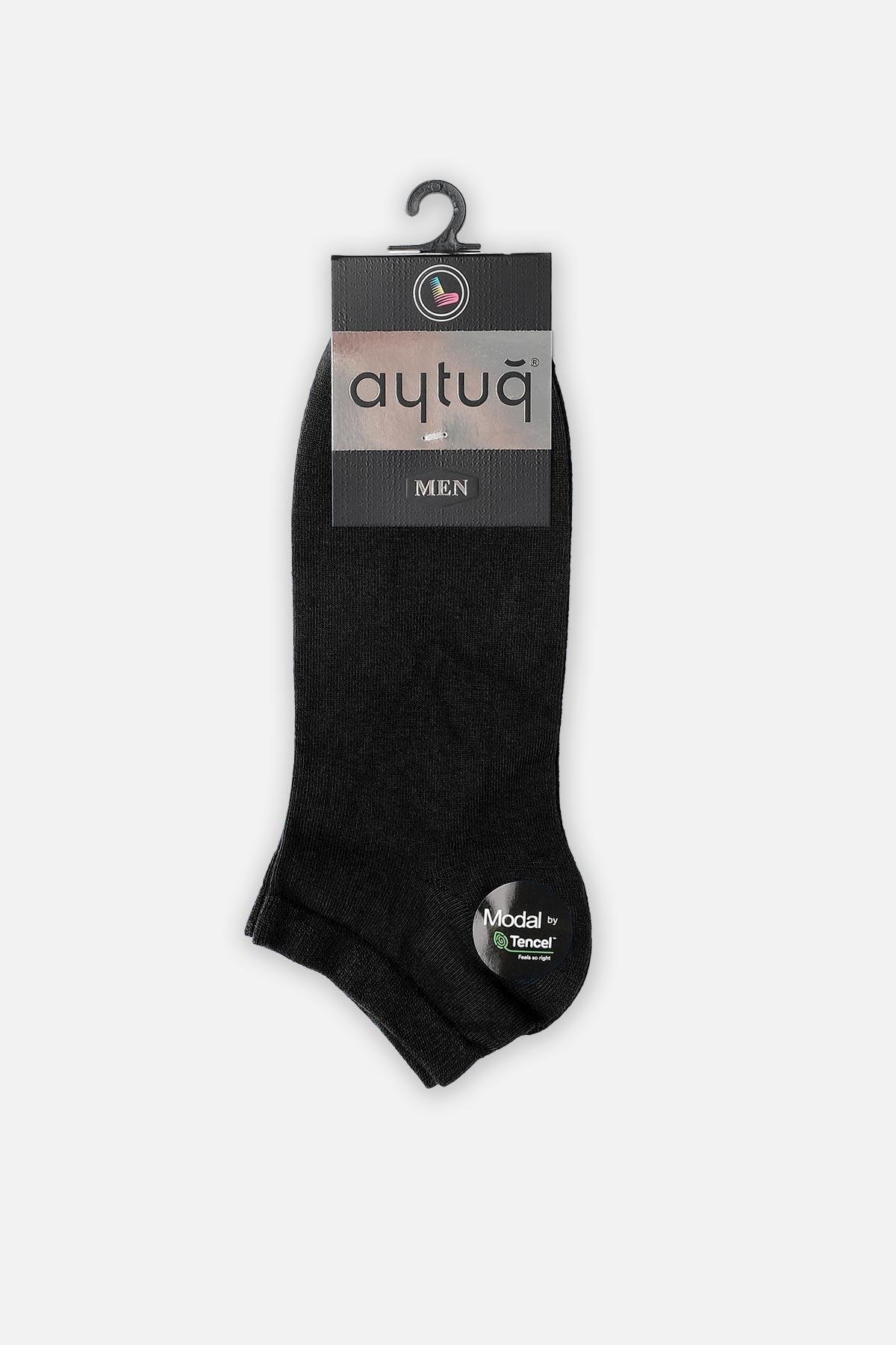 Aytuğ Erkek Modal Tekli Siyah Sneaker(Patik) Çorap A 13200 S