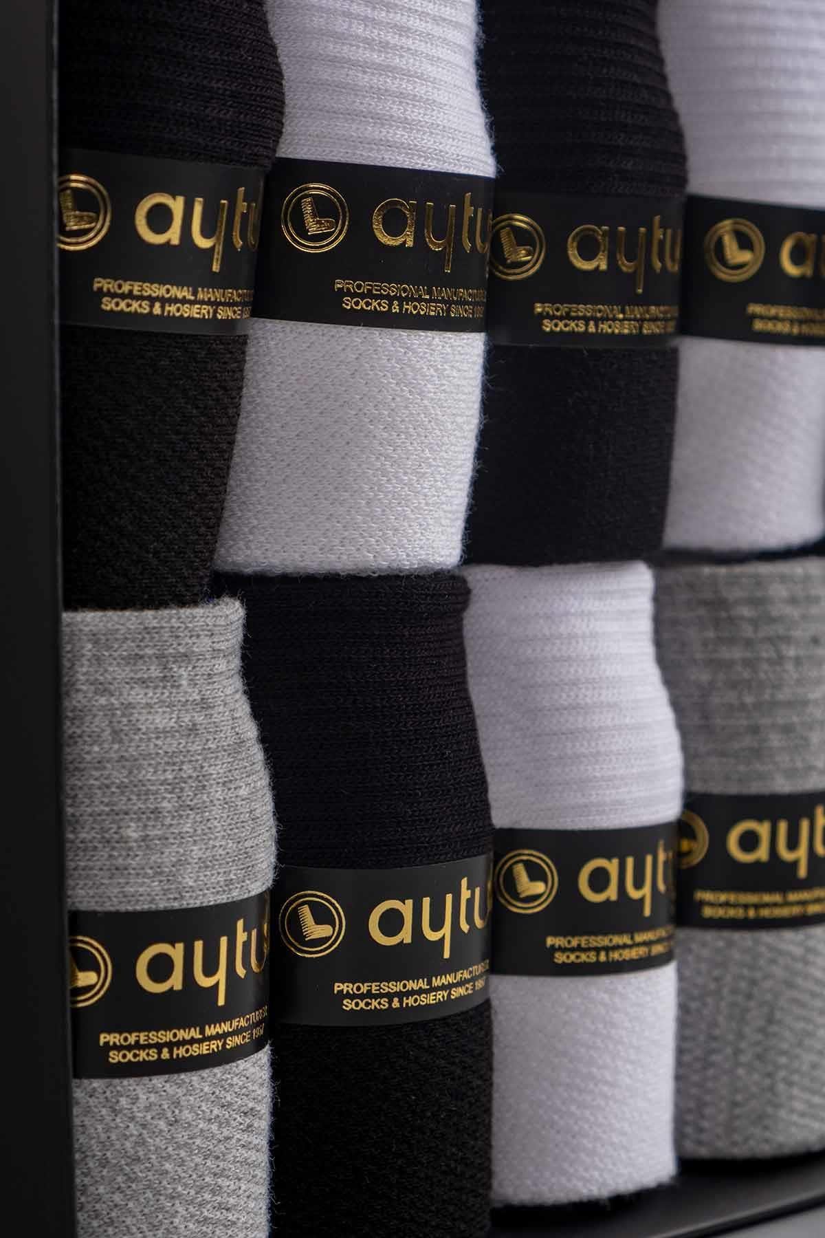 Aytuğ Erkek Pamuklu 8 Çift Özel Kutulu Havlu Patik Çorap   55409 1