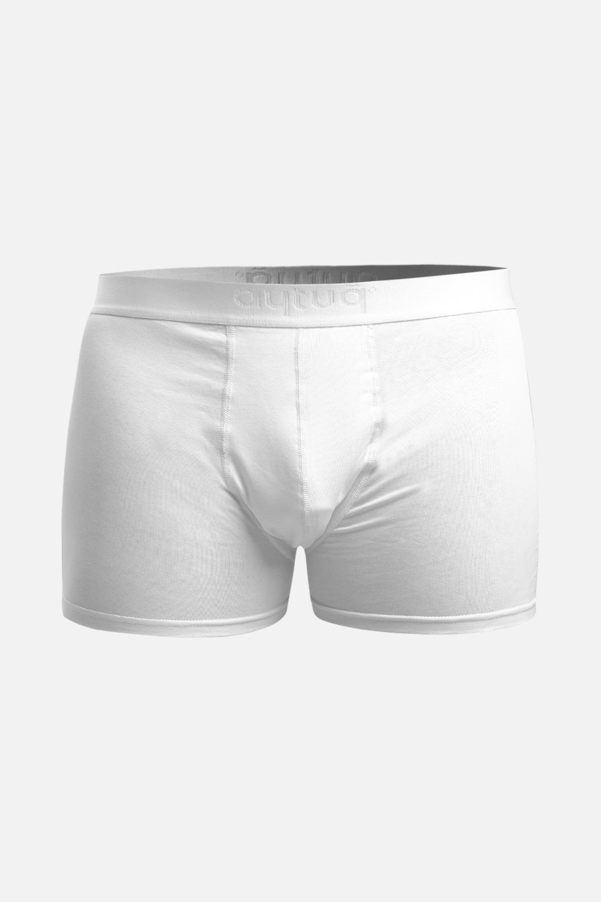 Aytuğ Erkek Pamuklu Beyaz 2'li Boxer - A-BXR-B