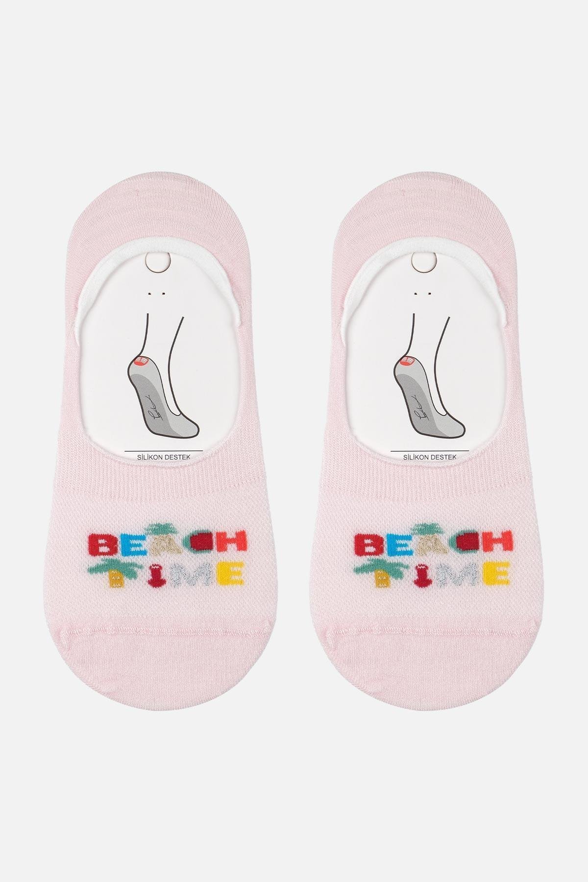 Aytuğ Kadın Bambu Tekli Pembe Babet Çorap   34320 P