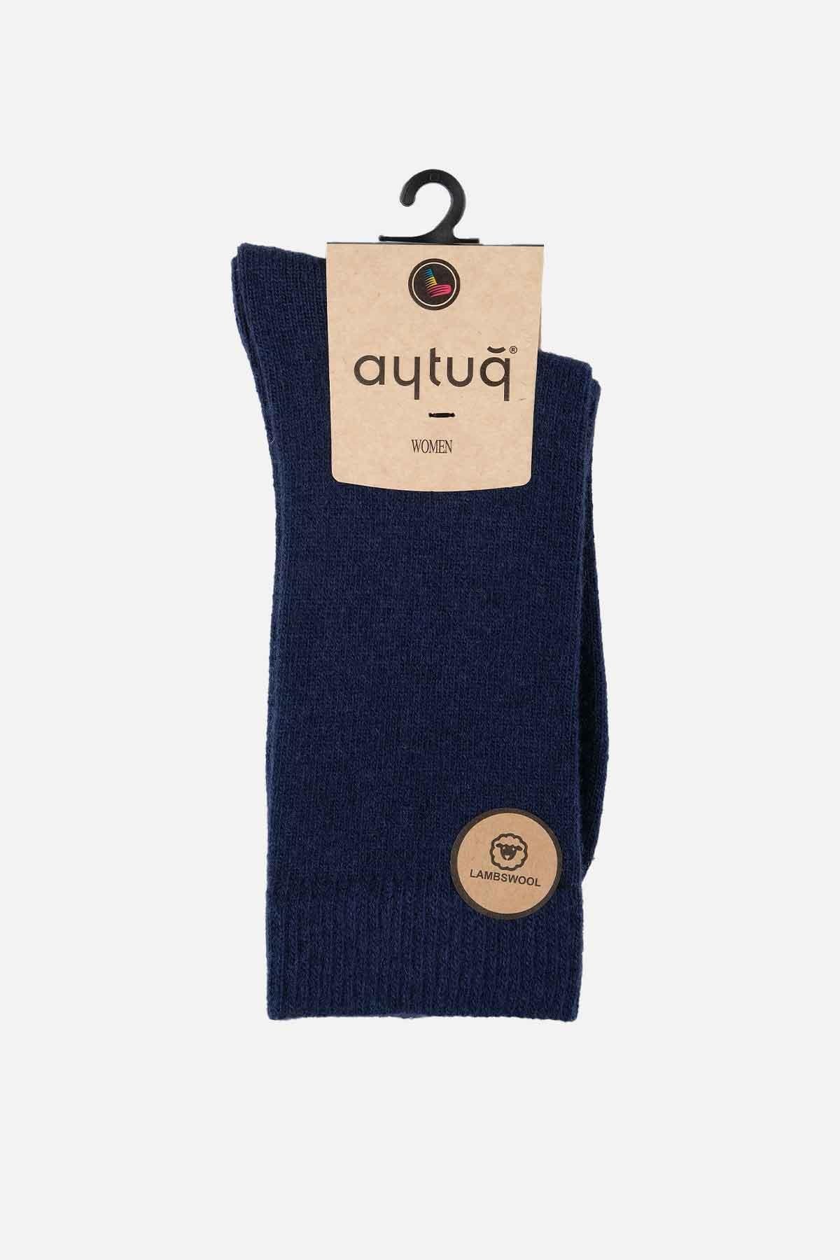 Aytuğ Kadın Kuzu Yünü (Lambswool) Tekli Jean Soket Çorap A 45000 J