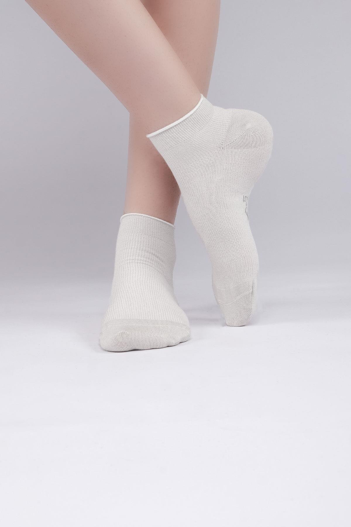 Aytuğ Kadın Modal Tekli Beyaz Sneaker(Patik) Çorap A 33267 B