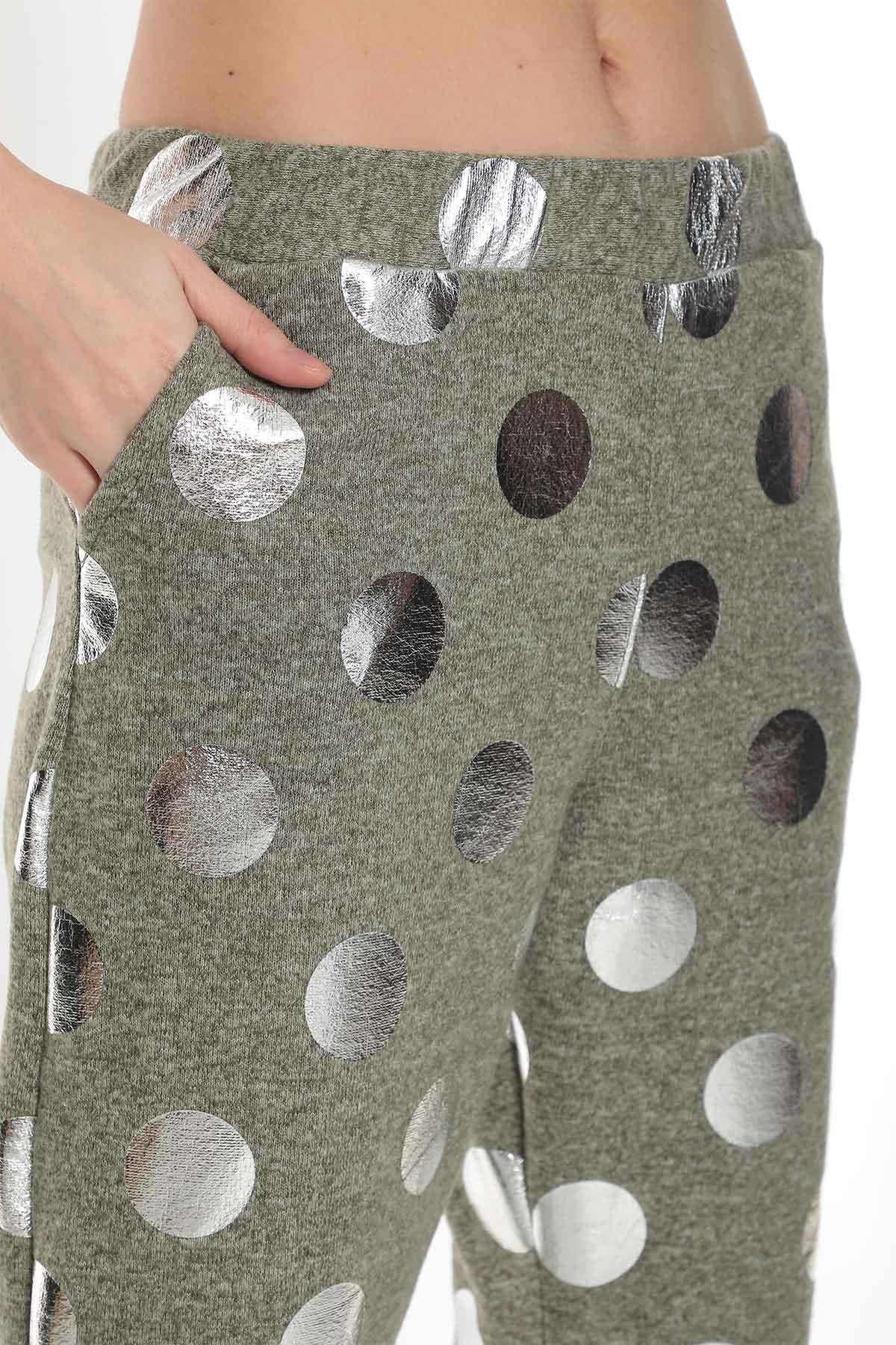 Aytuğ Kadın Puantiyeli Yeşil Pijama Altı   SS PPIJ Y