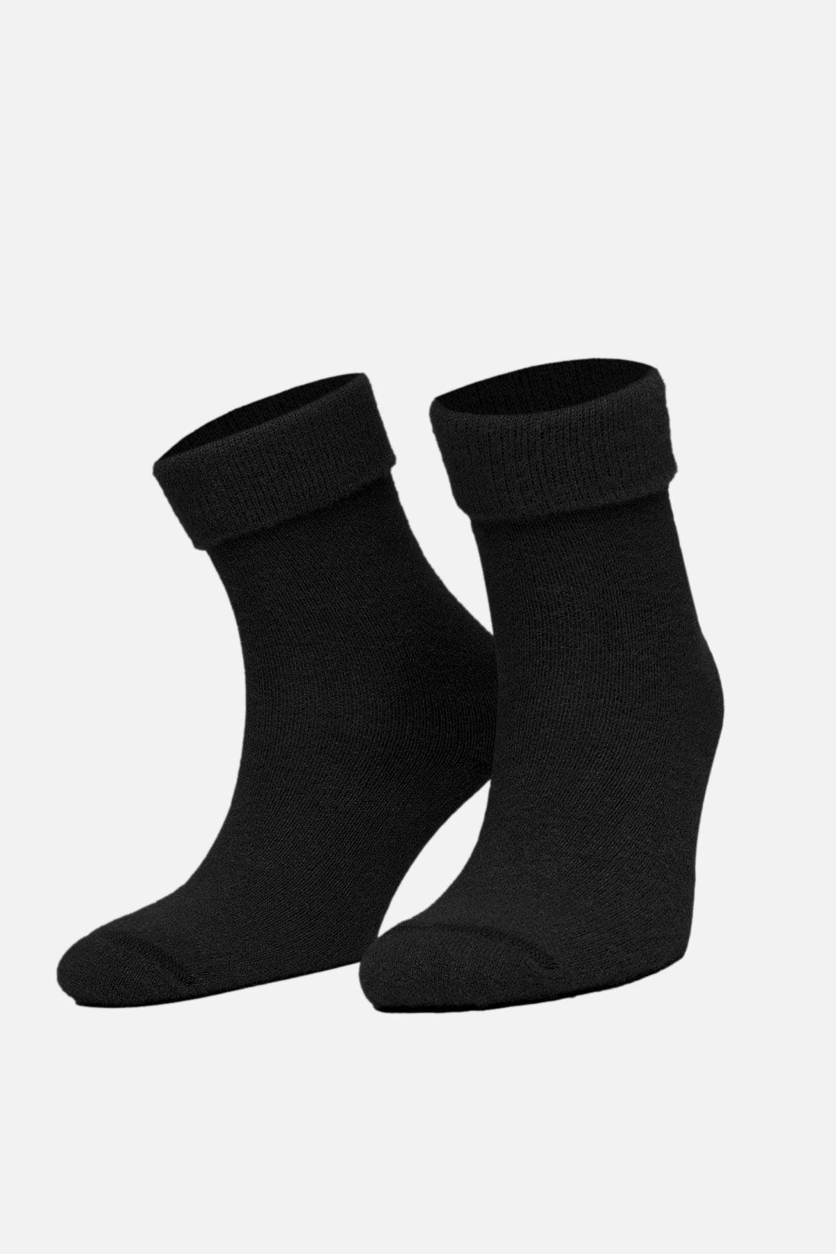 Aytuğ Kadın Soft Peluş Kışlık Tekli Siyah Soket Çorap   A 48004 S