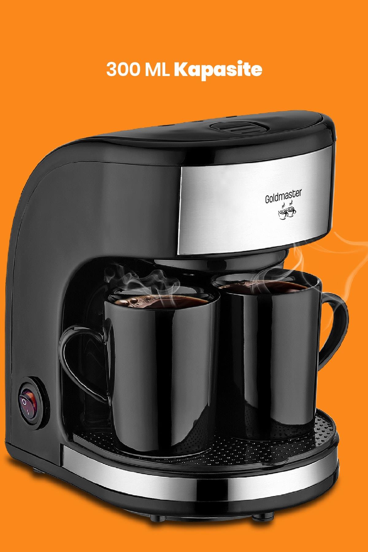 Goldmaster Colombia Yıkanabilir Çift Kupalı Filtre Kahve Makinesi