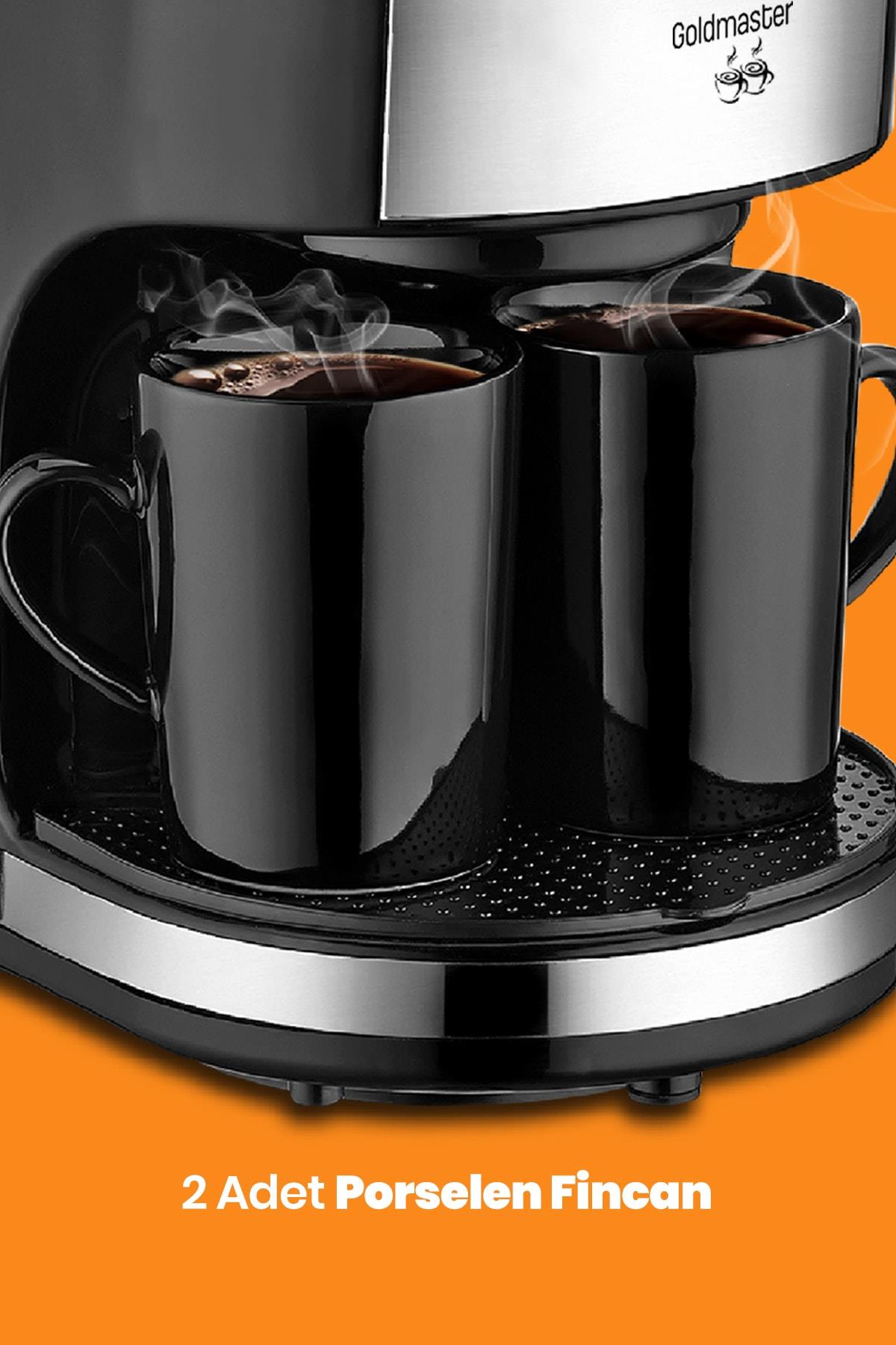 Goldmaster Colombia Yıkanabilir Çift Kupalı Filtre Kahve Makinesi