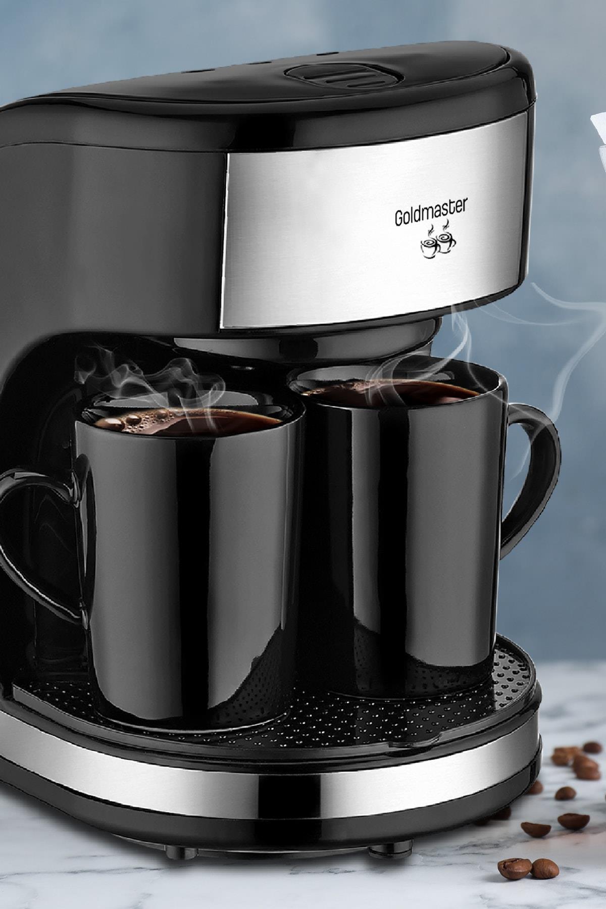 Goldmaster Colombia Yıkanabilir Çift Kupalı Filtre Kahve Makinesi