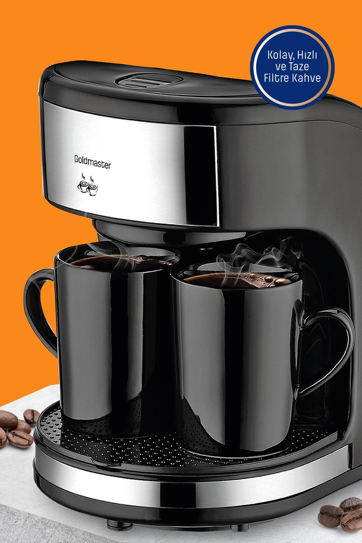 Goldmaster Colombia Yıkanabilir Çift Kupalı Filtre Kahve Makinesi
