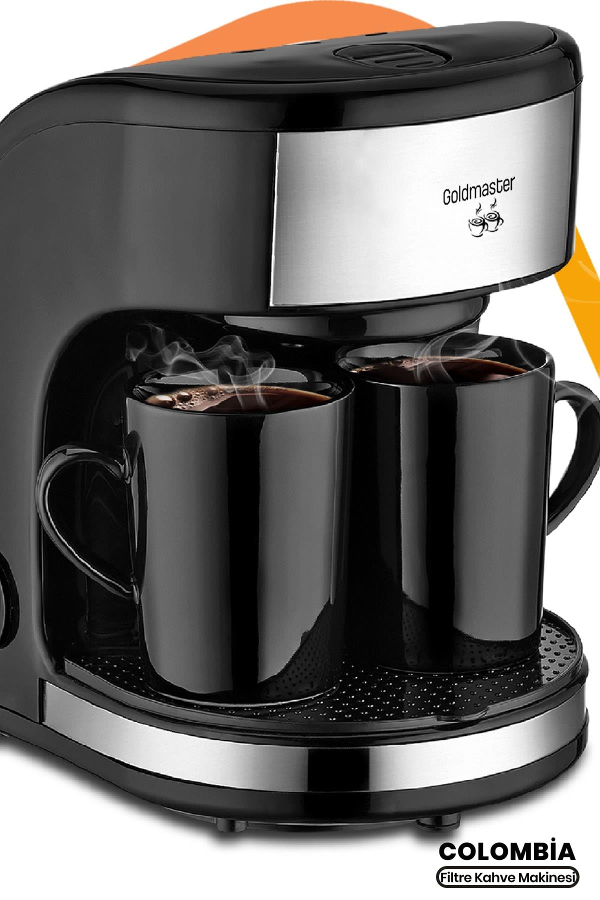 Goldmaster Colombia Yıkanabilir Çift Kupalı Filtre Kahve Makinesi