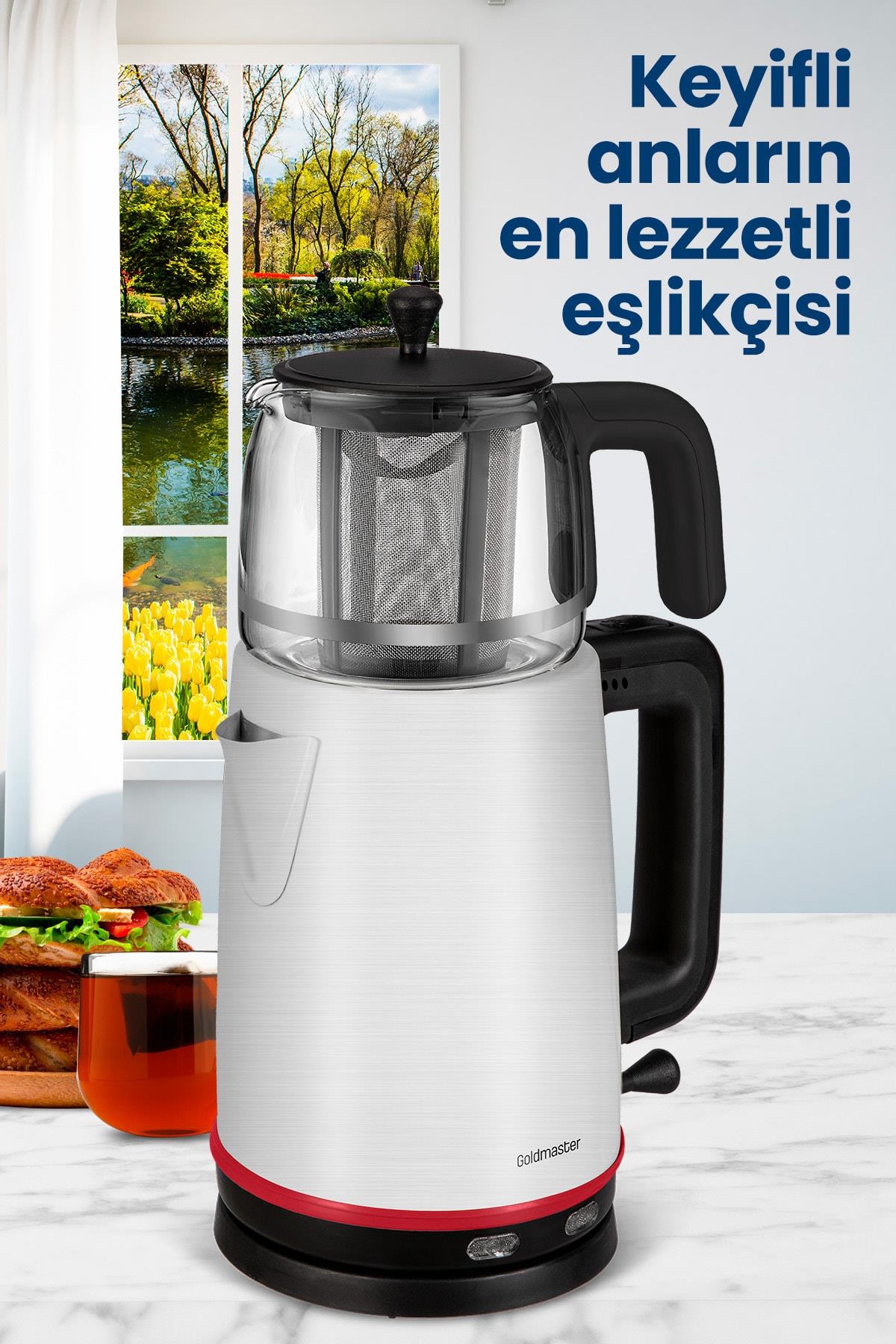 Emirgan Inox 2200 Watt Geniş Hazneli Paslanmaz Çelik Çay Makinesi Ve Su Isıtıcısı