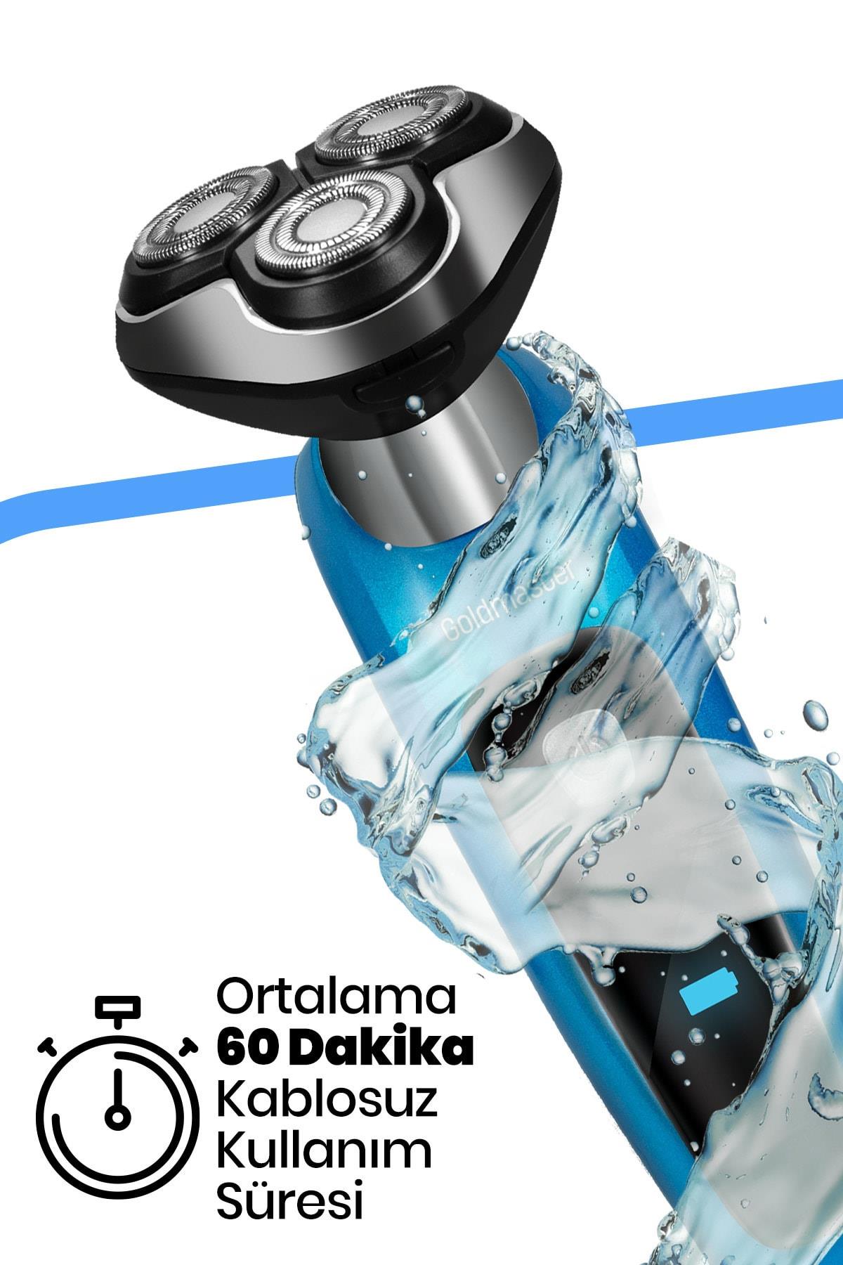Goldmaster Oynar Başlıklı Ekranlı Islak Kuru Tıraş Makinesi