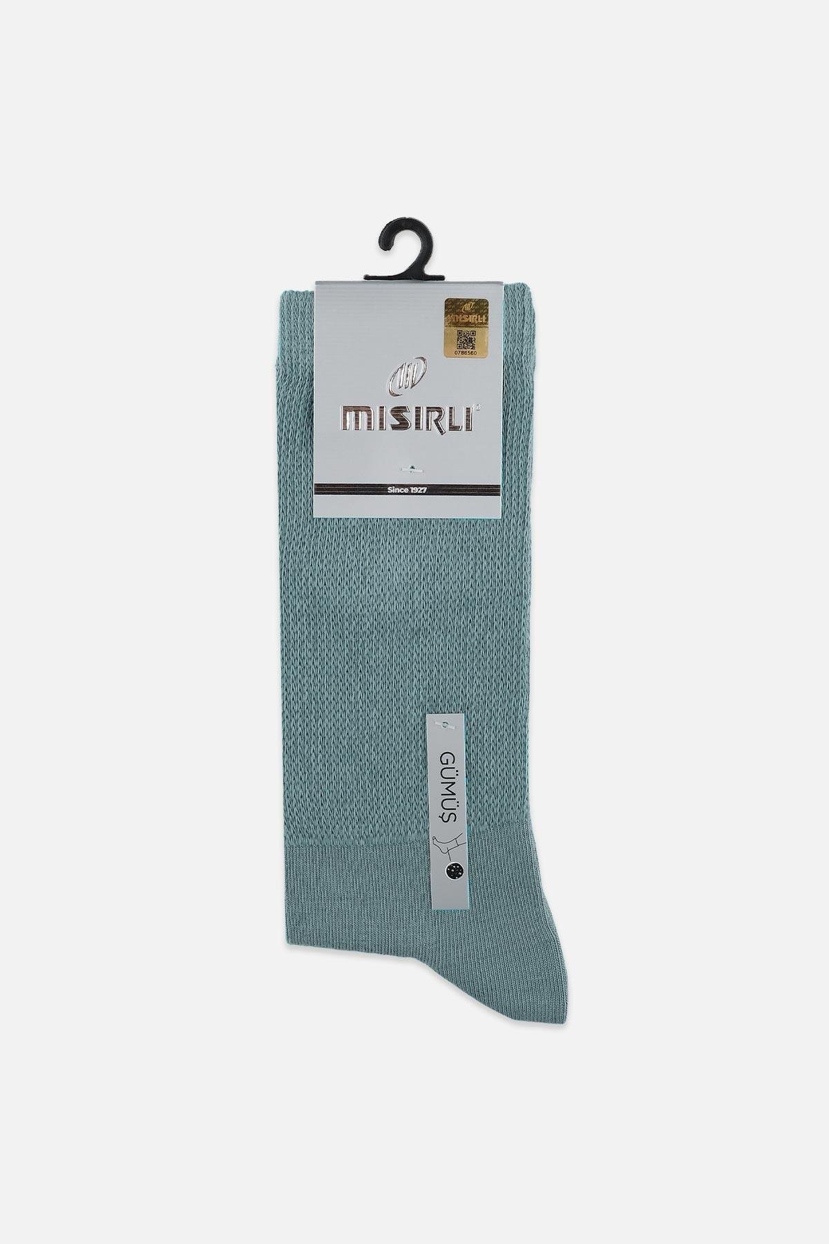 Mısırlı Erkek Gümüş Pastel Mavi Soket Çorap   M 68000 PM