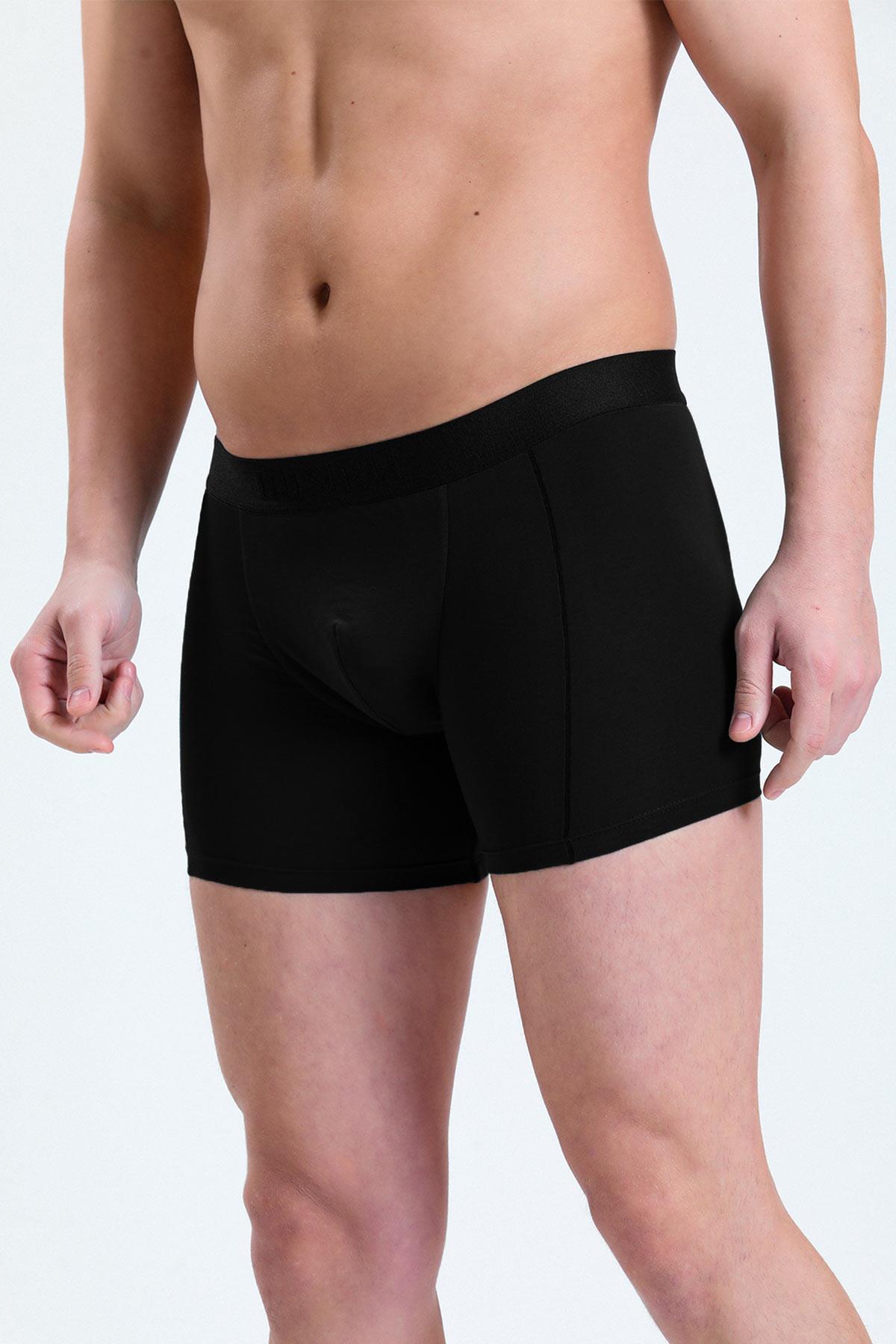 Mısırlı Erkek Bambu 2'li Siyah/Siyah Boxer M BXR SS 5