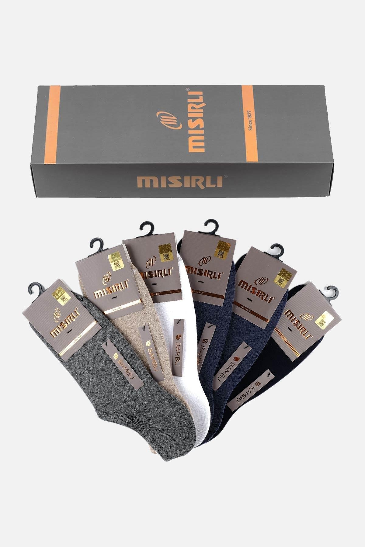 Mısırlı Erkek Bambu 6 Çift Çok Renkli Yazlık No Show Çorap M 62350 AS