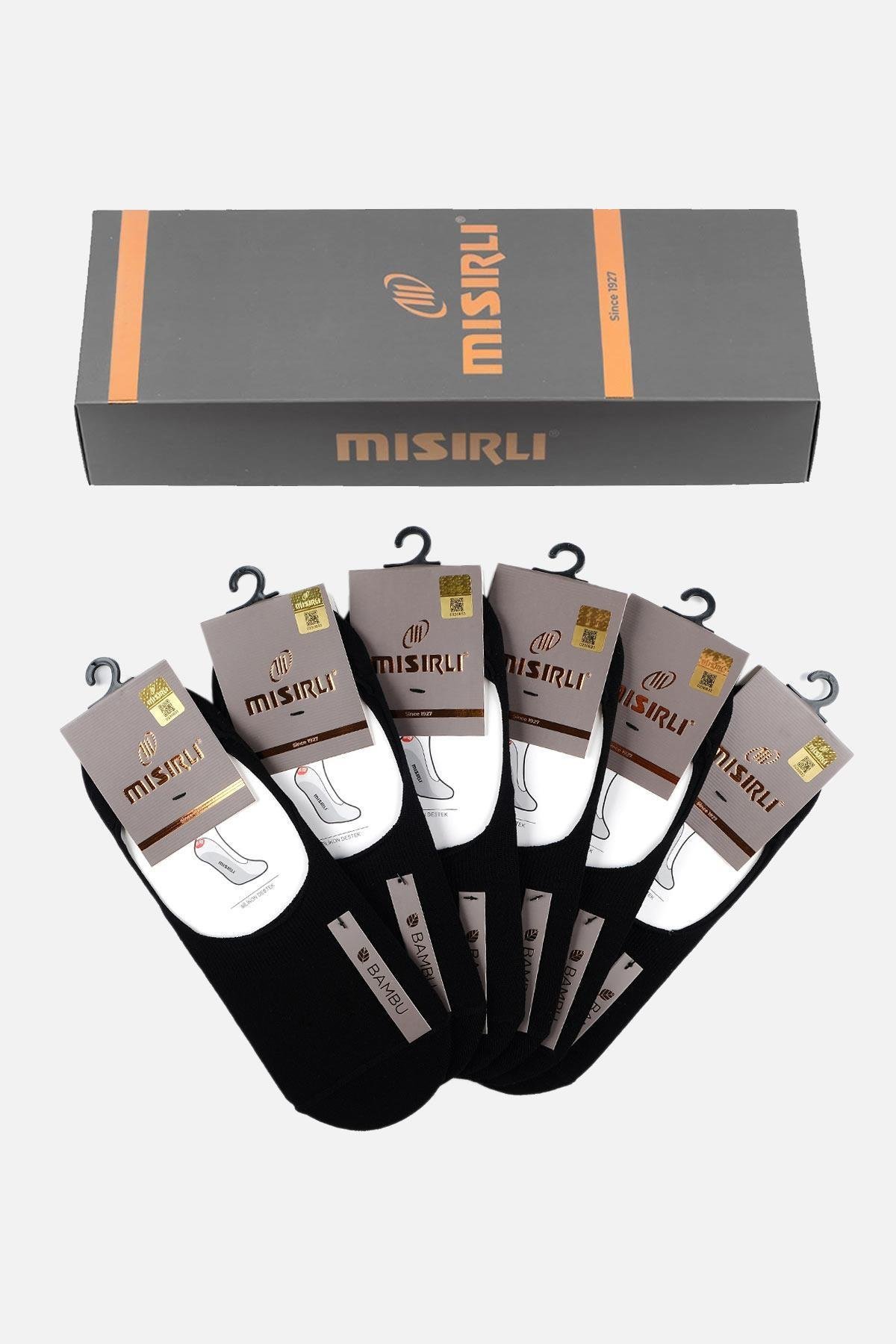 Mısırlı Erkek Bambu 6 Çift Siyah Yazlık Babet Çorap M 62300 KS