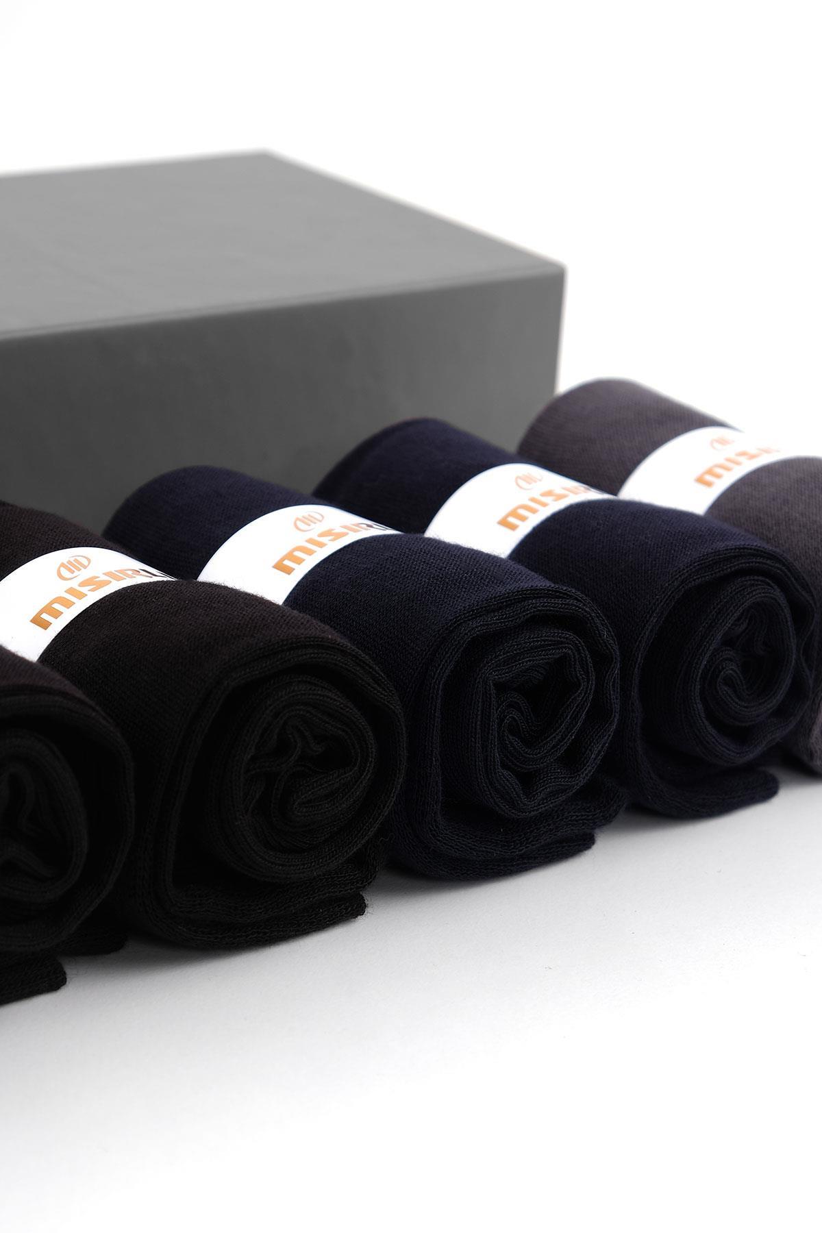 Mısırlı Erkek Bambu Kutulu 7 Çift Çok Renkli Soket Çorap - M-1001-AS