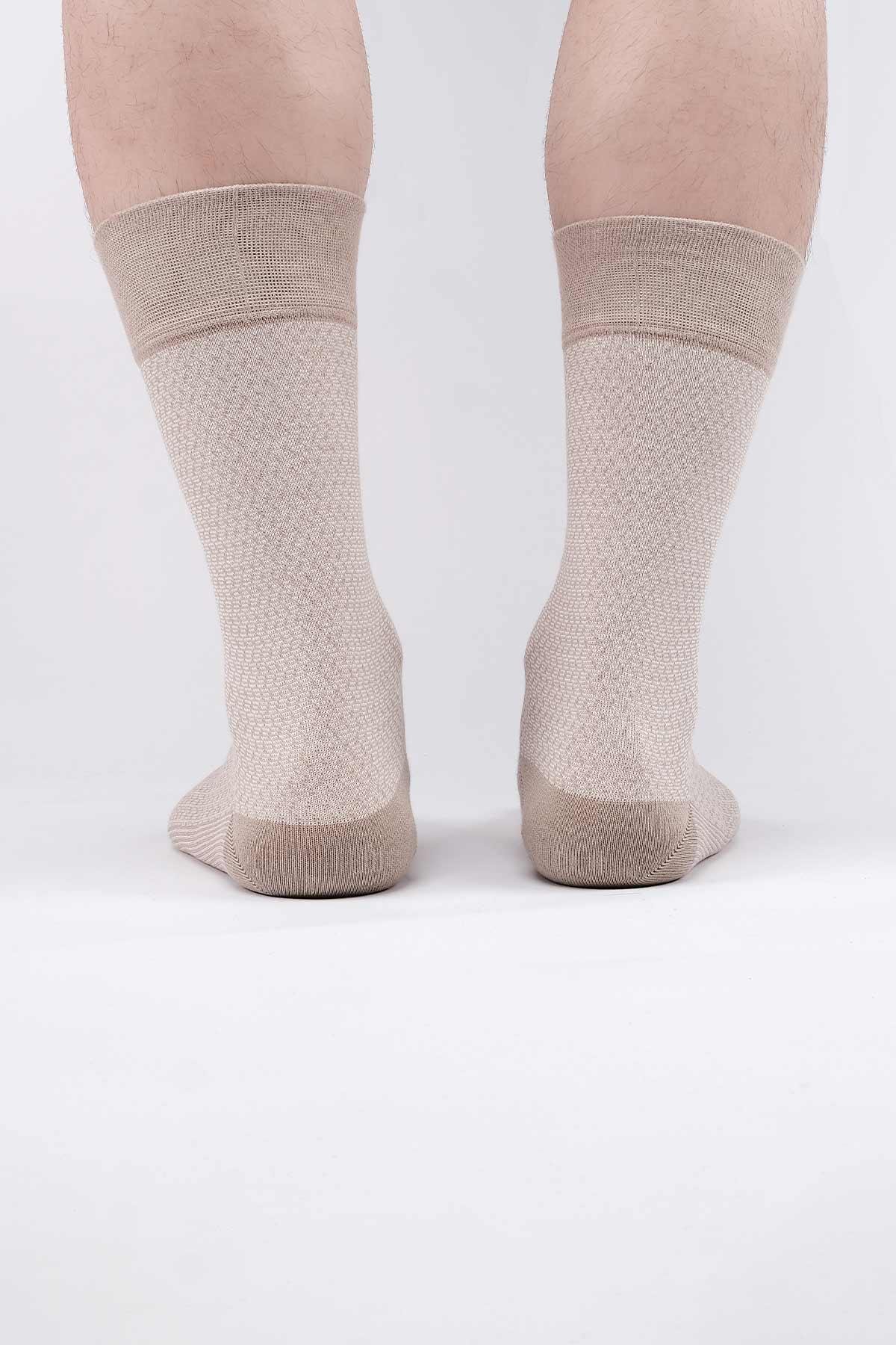 Mısırlı Erkek Bambu Tekli Bej Yazlık Soket Çorap M 62052 B