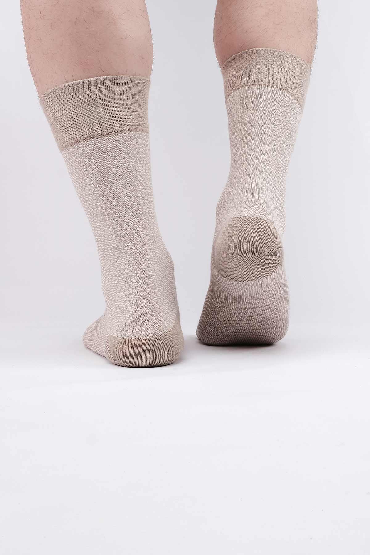 Mısırlı Erkek Bambu Tekli Bej Yazlık Soket Çorap M 62052 B