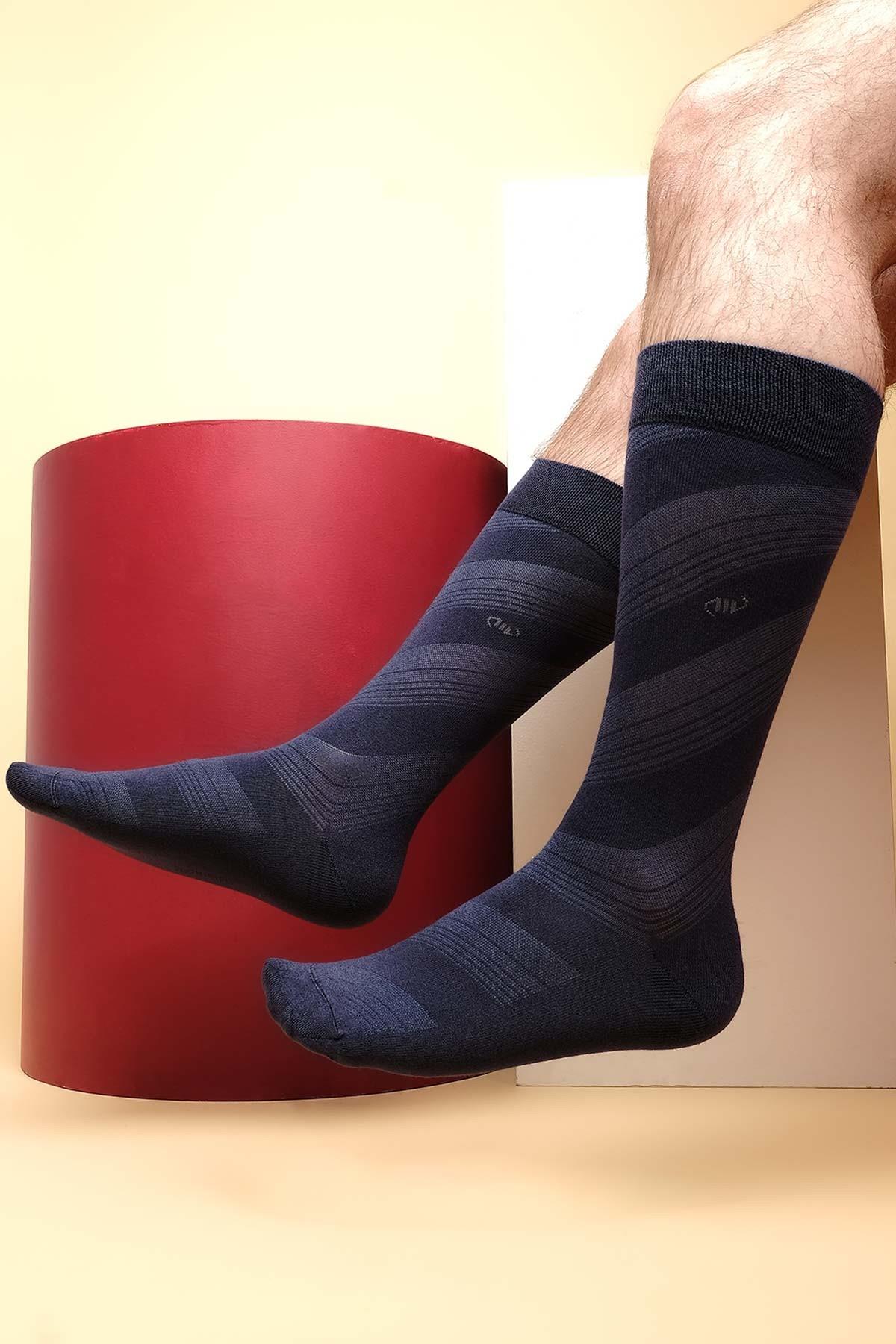 Mısırlı Erkek Bambu Tekli Jean Soket Çorap M 62004 J