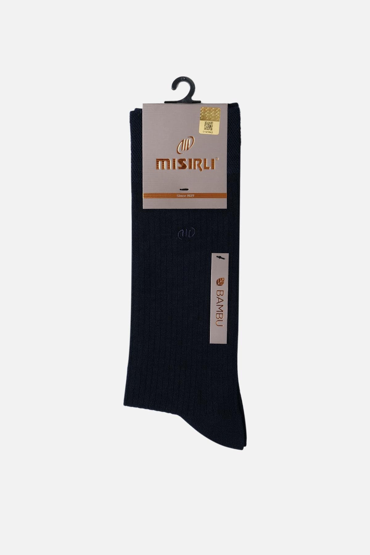 Mısırlı Erkek Bambu Tekli Lacivert Soket Çorap M 62001 L