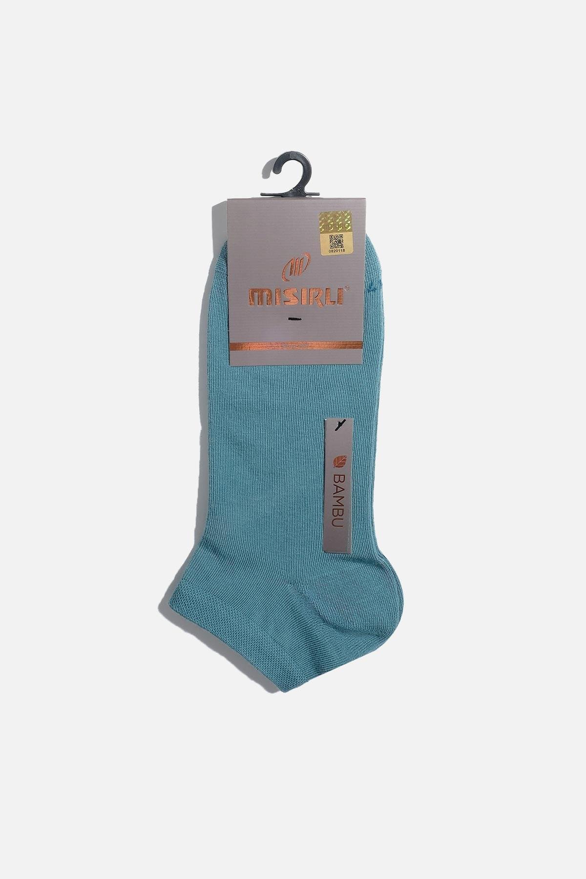 Mısırlı Erkek Bambu Tekli Pastel Mavi Yazlık Patik Çorap M 62203 PM