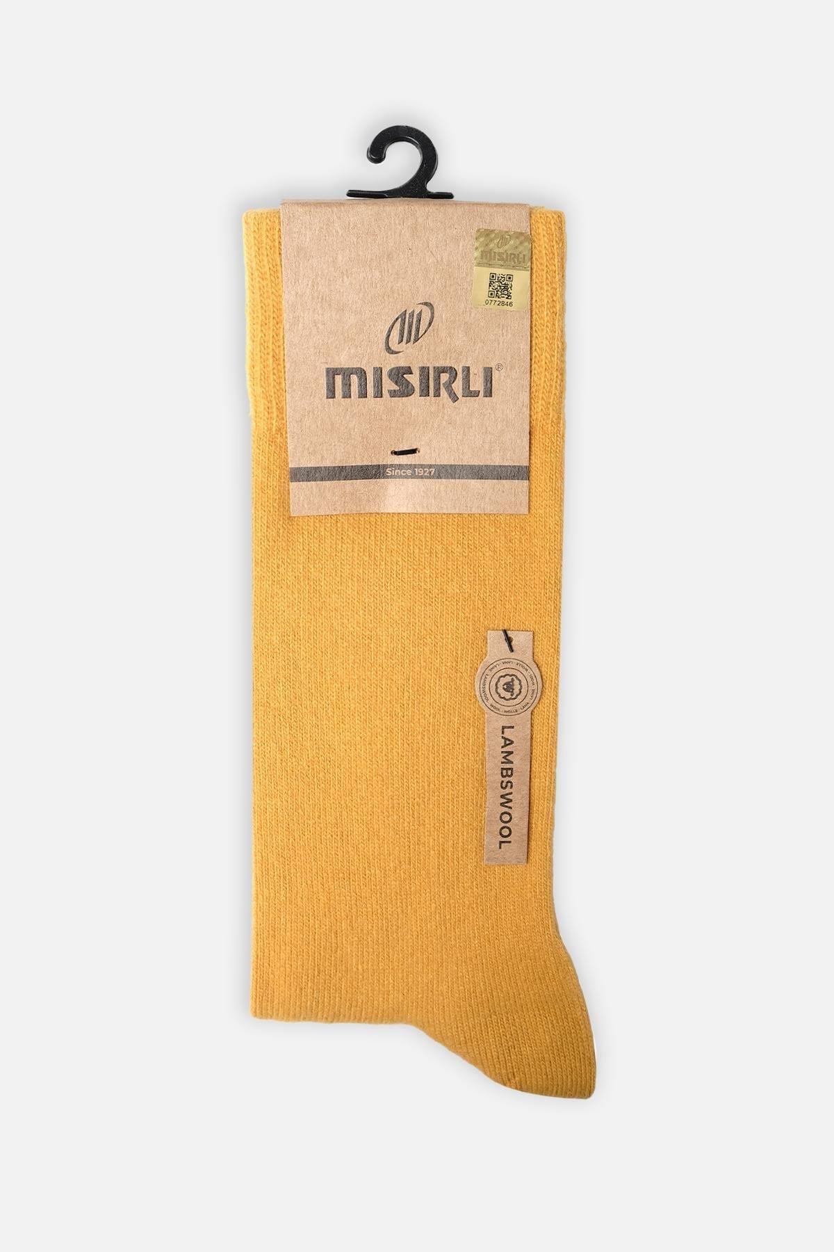Mısırlı Erkek Koyun Yünü Tekli Safran Soket Çorap M 65003 SF