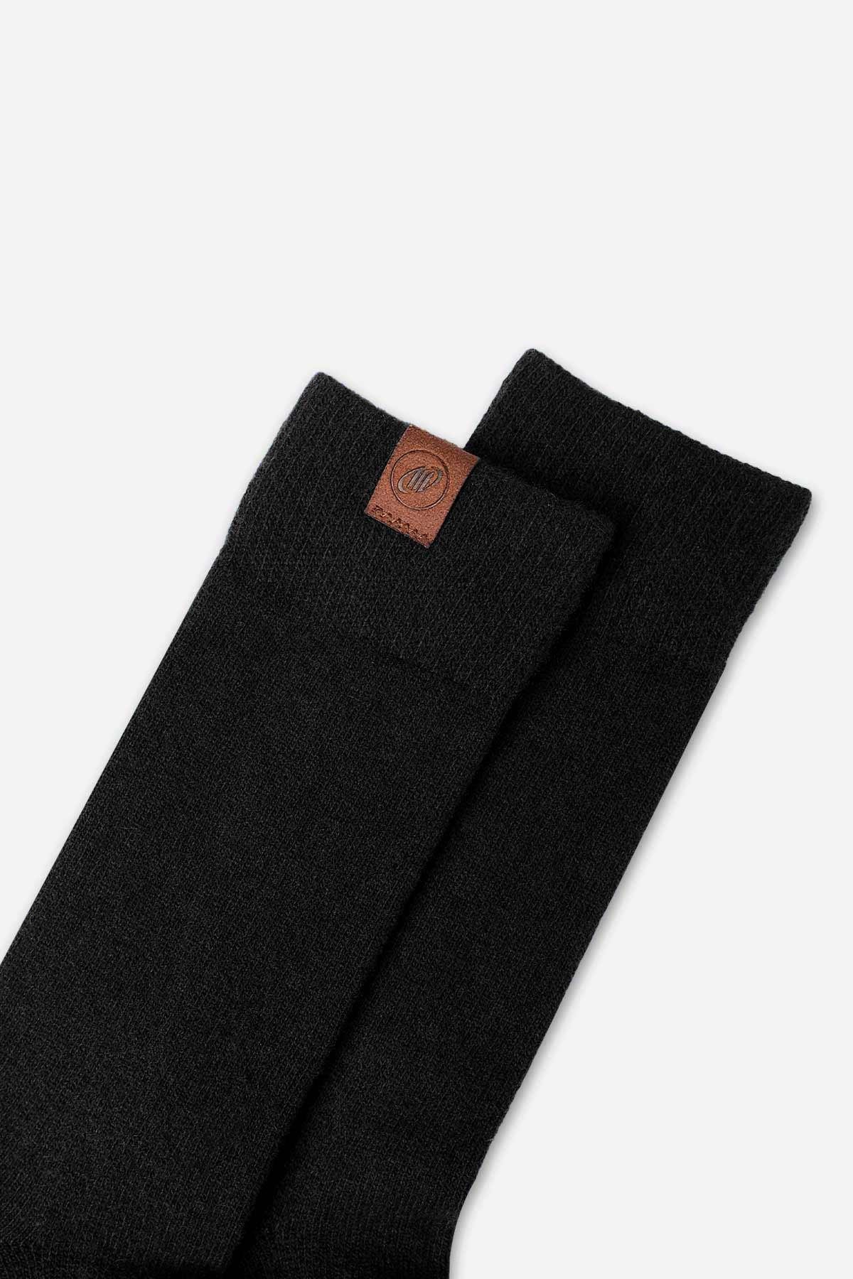 Mısırlı Erkek Lambswool Tekli Siyah Soket Çorap M 65000 S