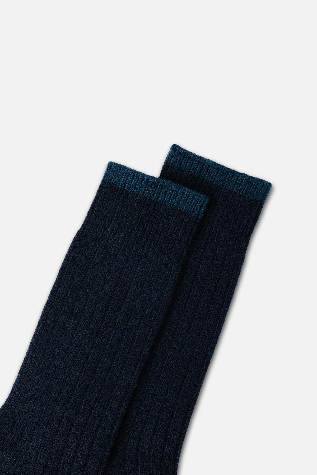 Mısırlı Erkek Lambswool Tekli Lacivert Soket Çorap M 65001 L