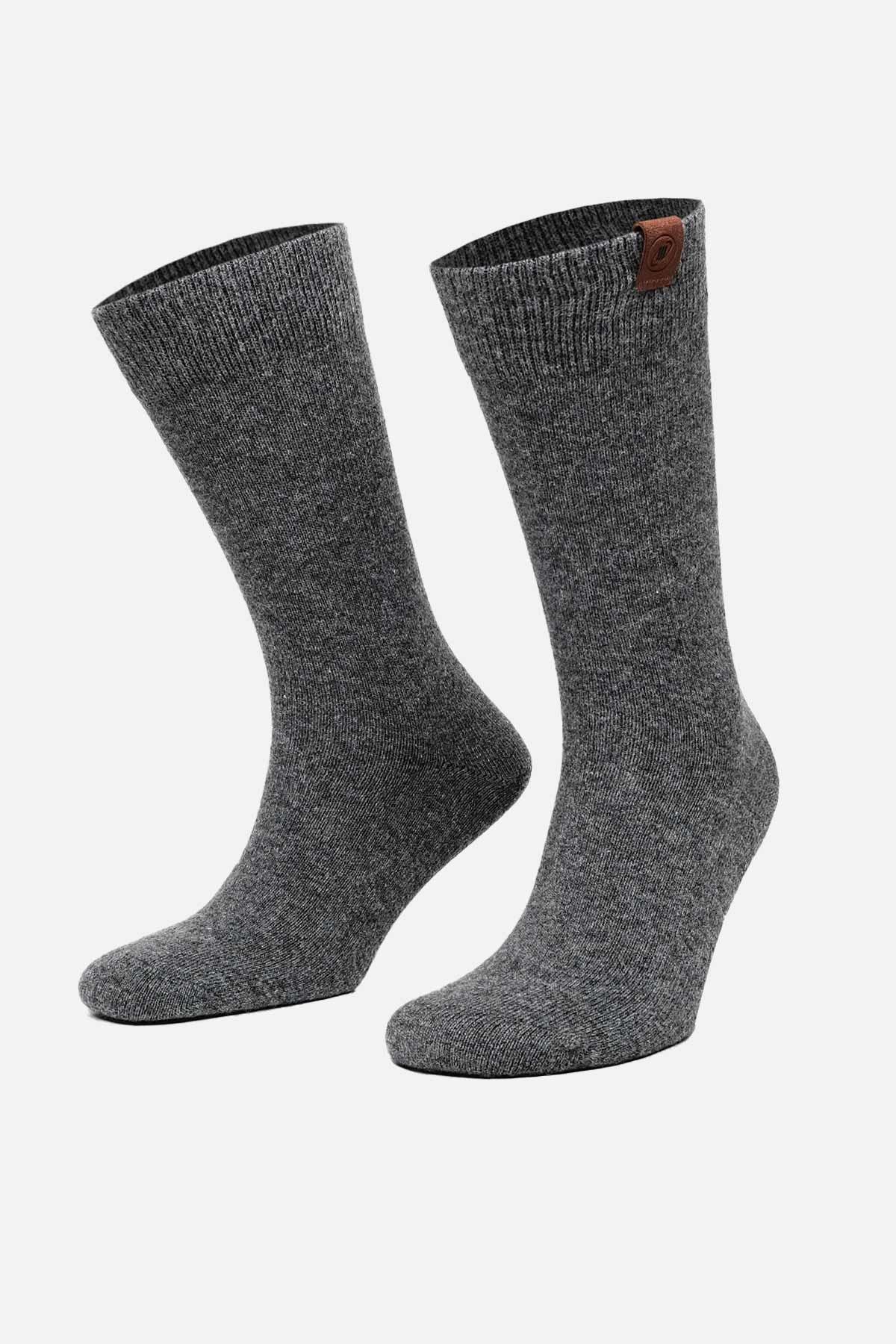 Mısırlı Erkek Lambswool Tekli Füme Soket Çorap M 65000 F