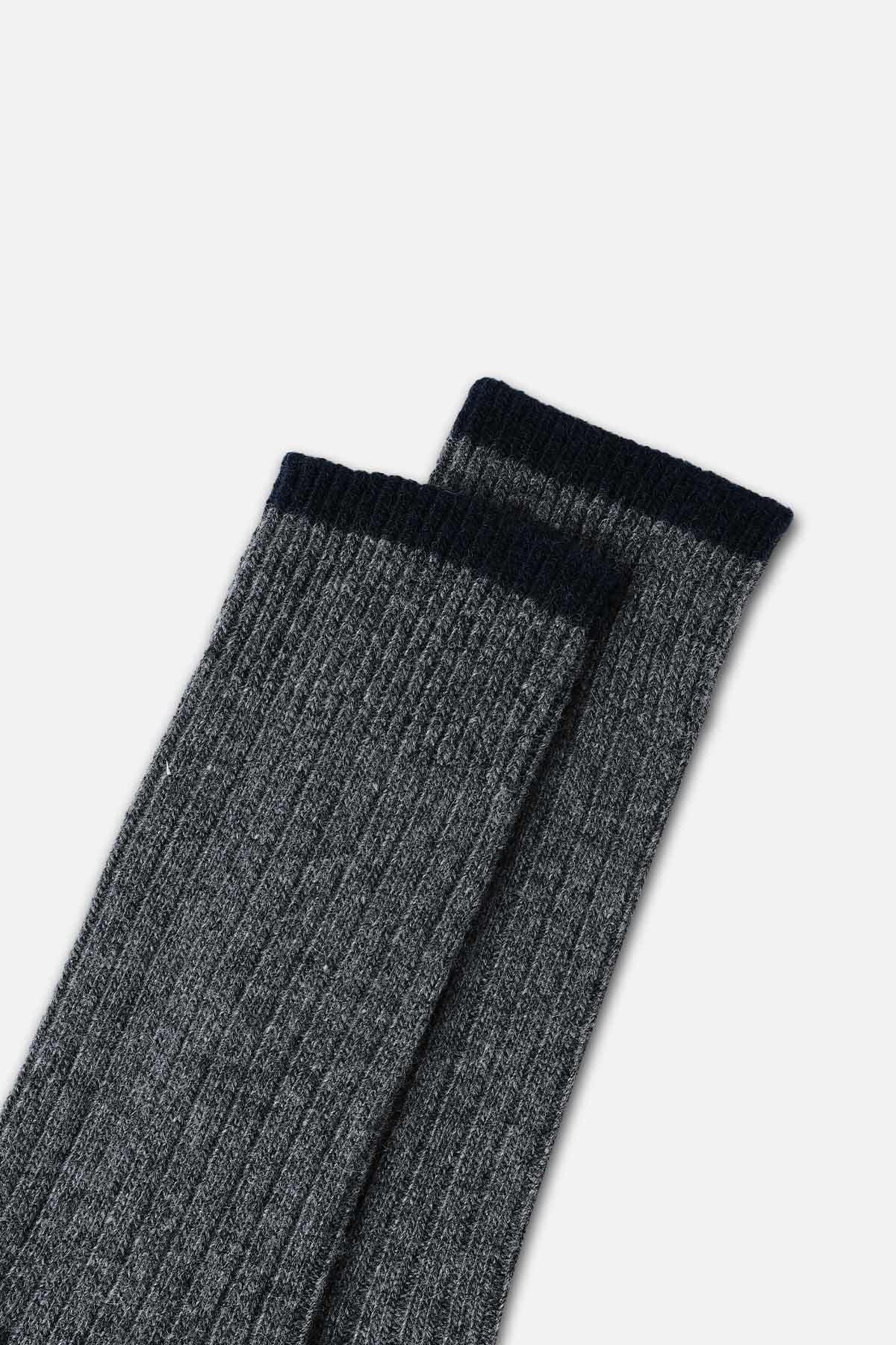 Mısırlı Erkek Lambswool Tekli Füme Soket Çorap M 65001 F