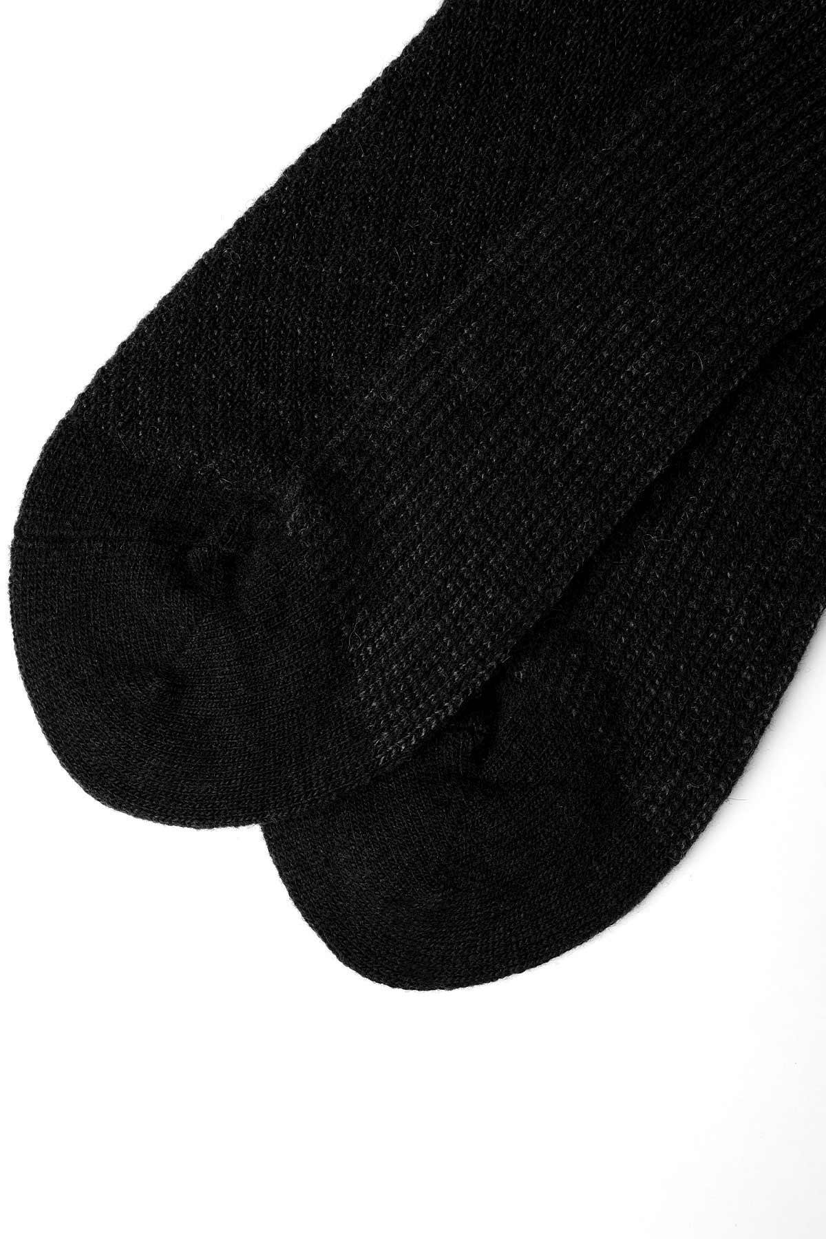 Mısırlı Erkek Kuzu Yünü (Lambswool) Tekli Siyah Soket Çorap M 65002 S