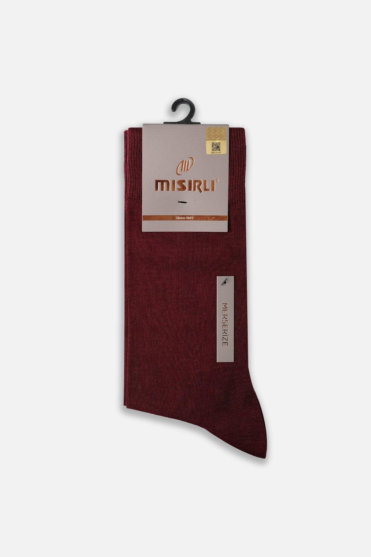 Mısırlı Erkek Merserize Tekli Açık Bordo Soket Çorap M 67003 AB