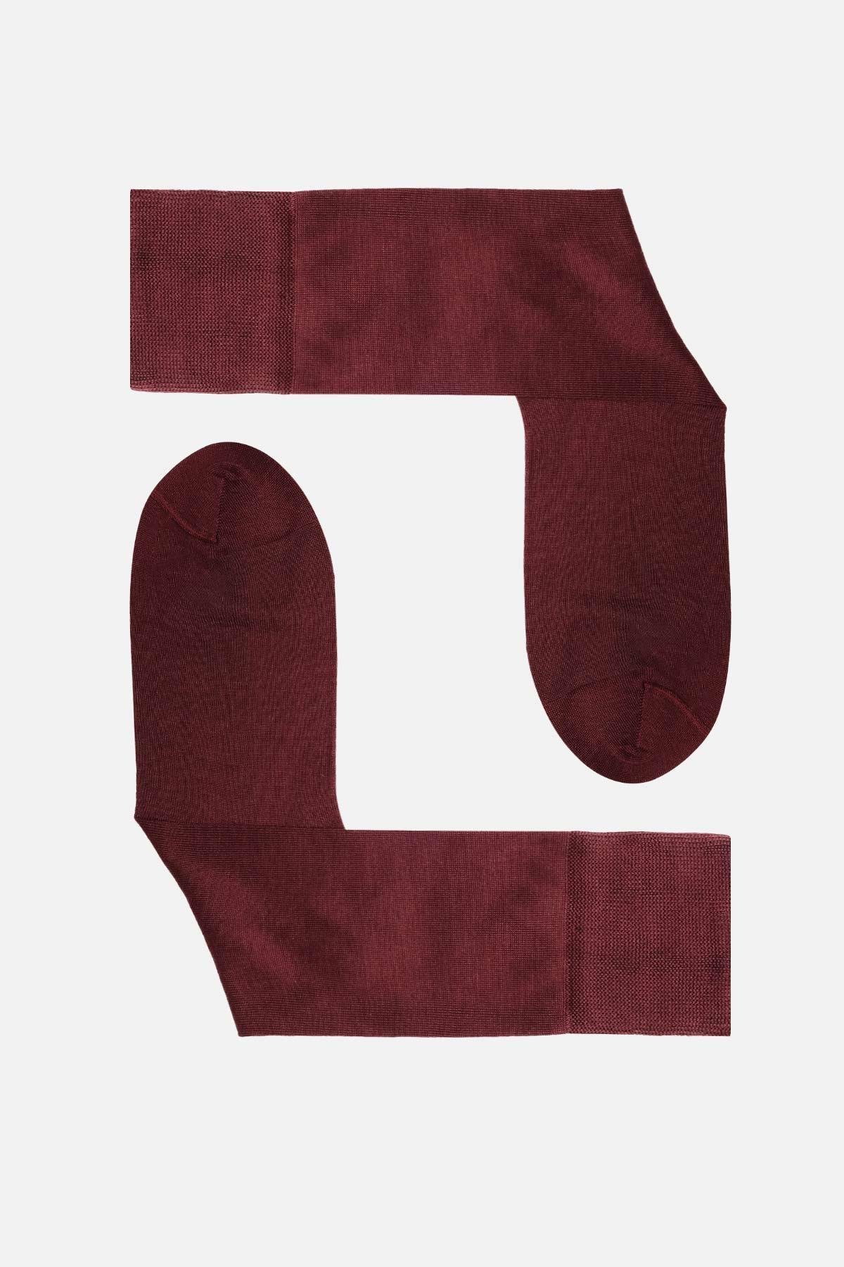 Mısırlı Erkek Merserize Tekli Açık Bordo Soket Çorap M 67003 AB