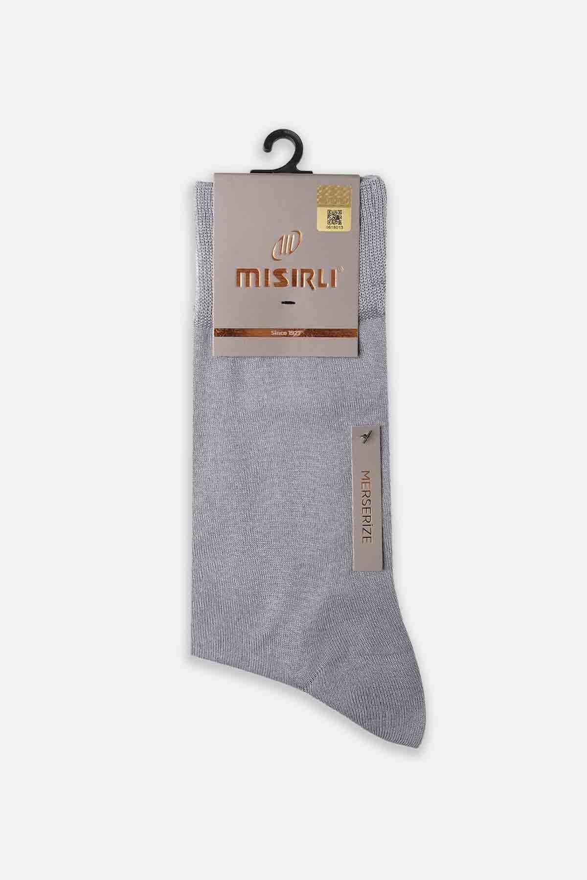 Mısırlı Erkek Merserize Tekli Açık Gri Soket Çorap M 67003 AG