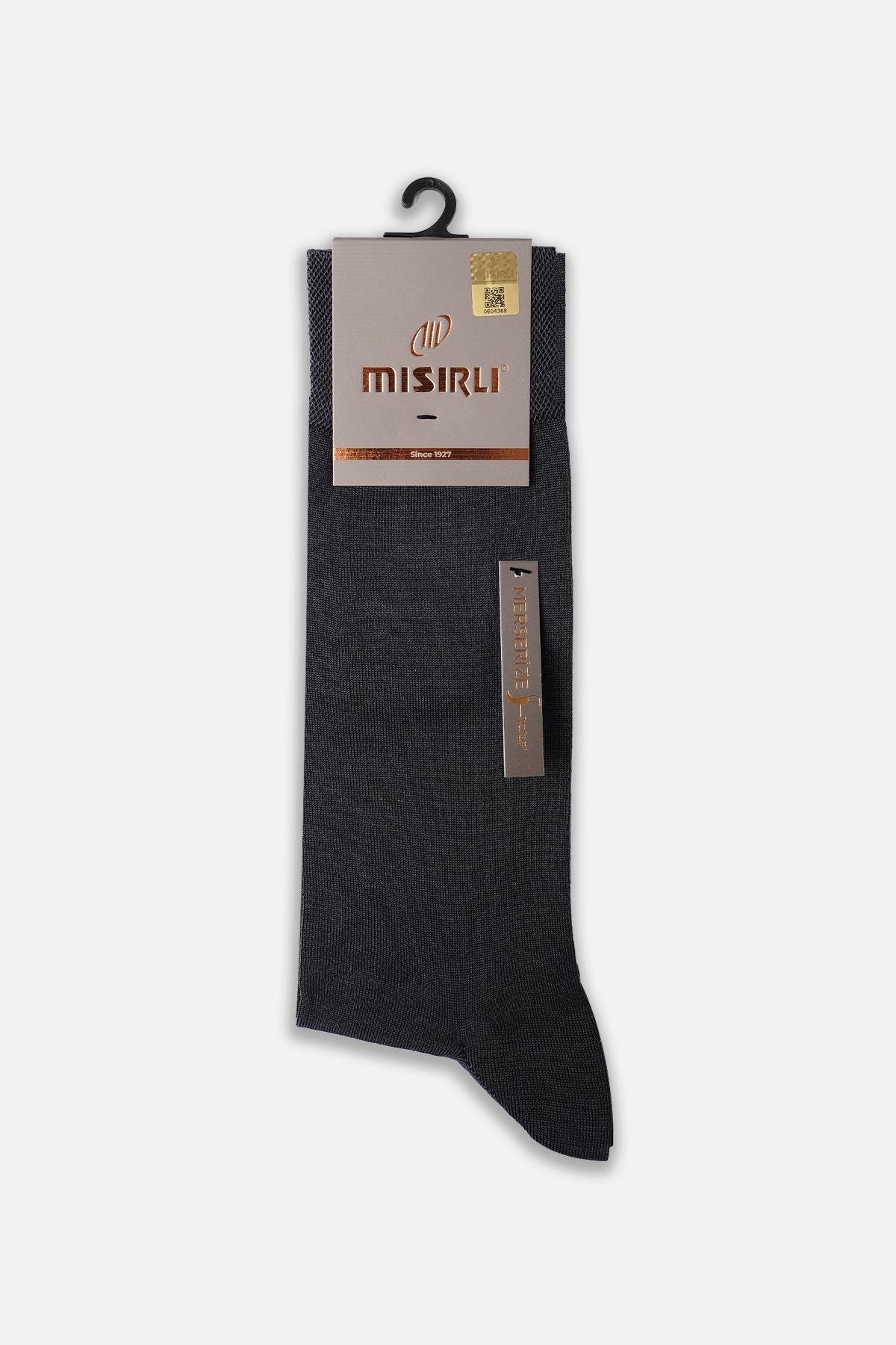 Mısırlı Erkek Merserize Tekli Antrasit Uzun Konç Çorap M 67005 A