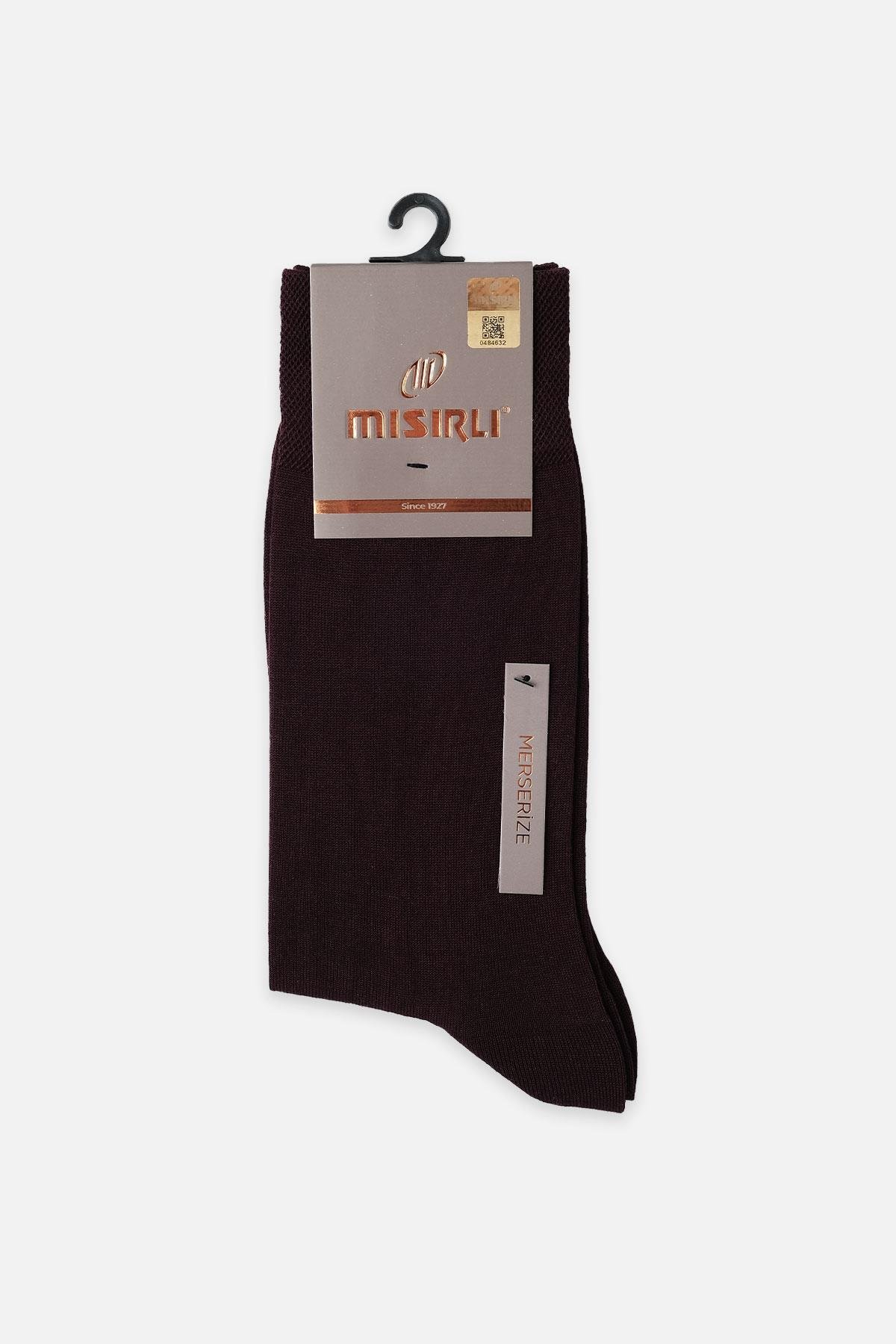 Mısırlı Erkek Merserize Tekli Bordo Yazlık Soket Çorap M 67002 B