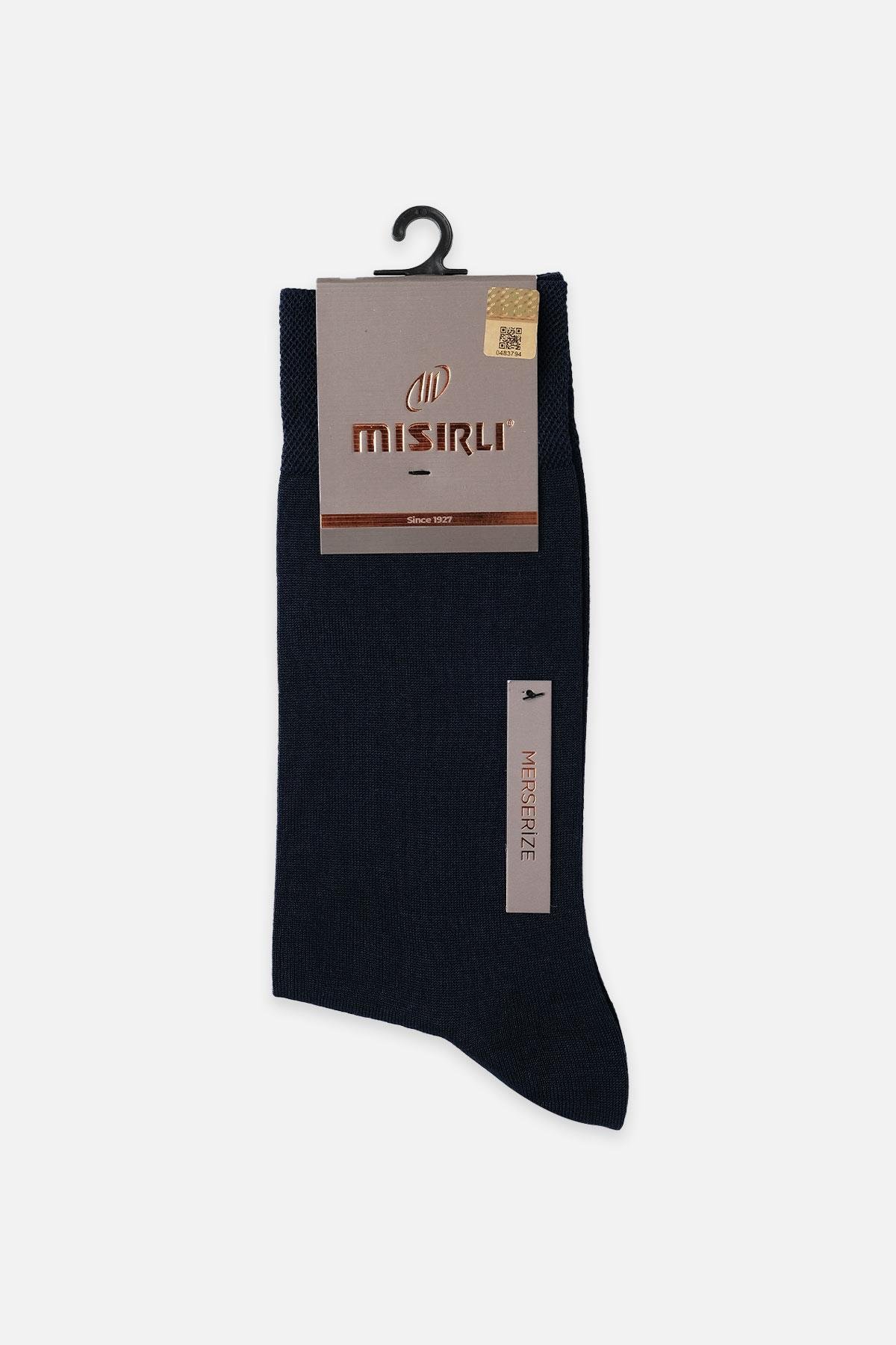Mısırlı Erkek Merserize Tekli Koyu Koyu Lacivert Yazlık Soket Çorap M 67002 KL