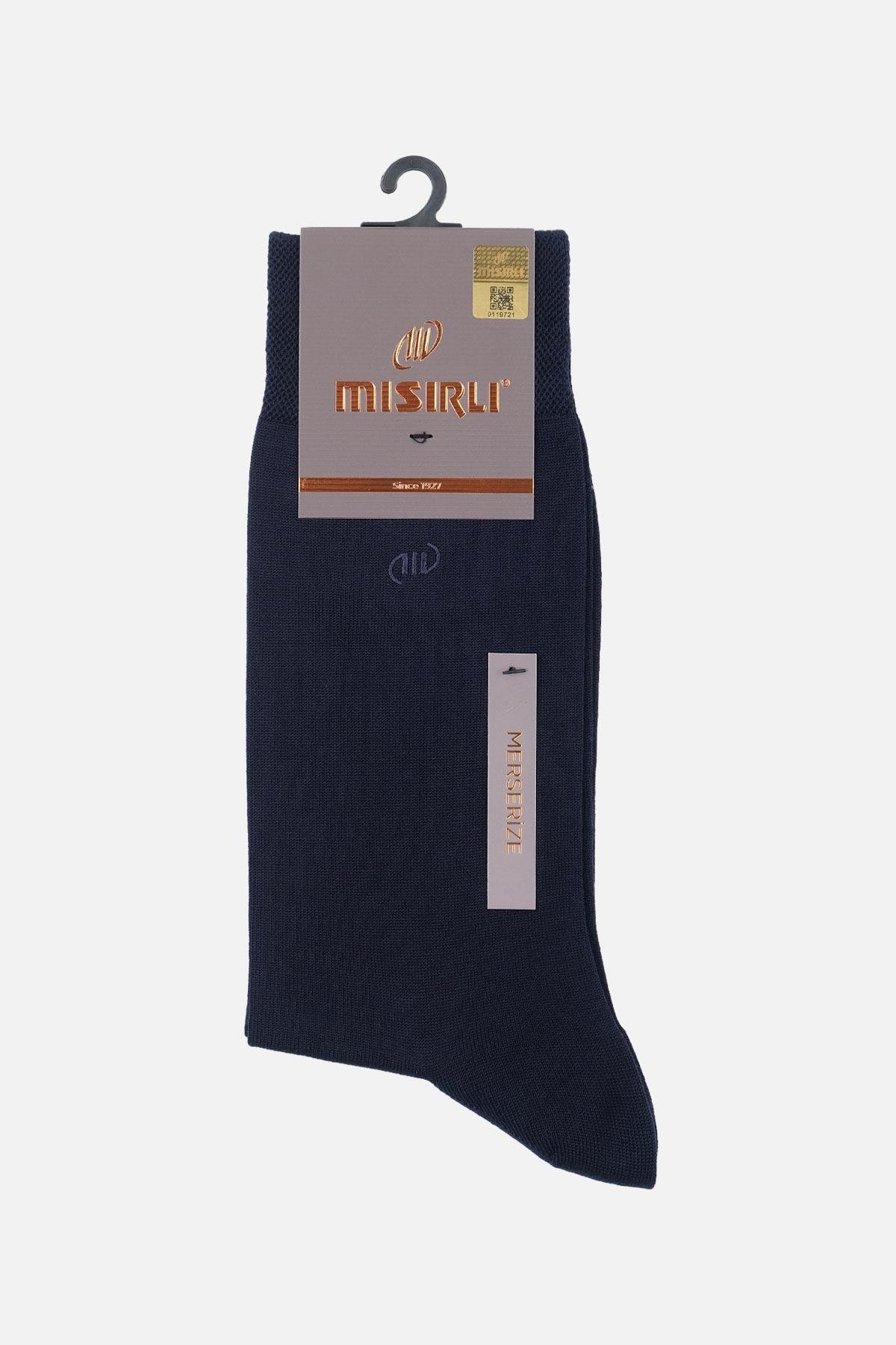 Mısırlı Erkek Merserize Tekli Lacivert Soket Çorap - M-67000-L