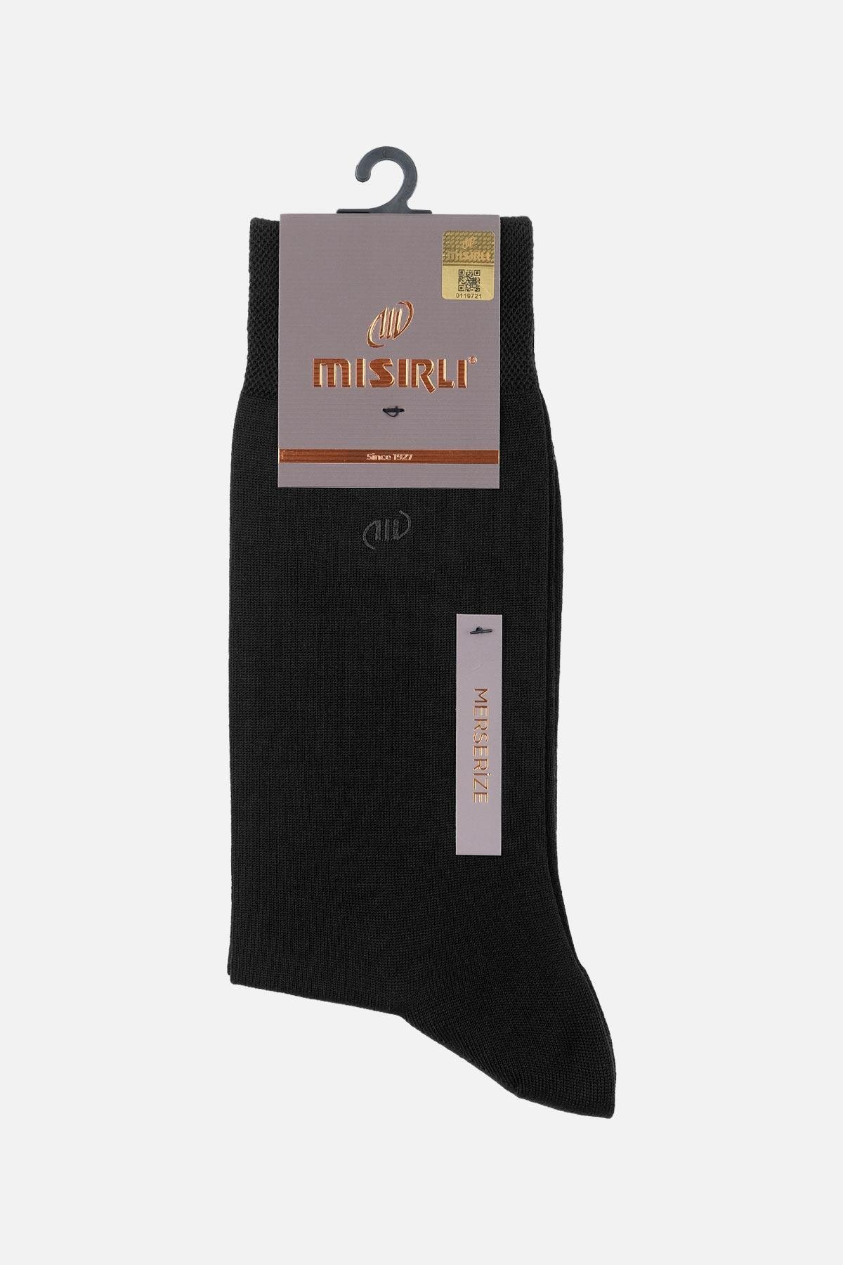 Mısırlı Erkek Merserize Tekli Siyah Soket Çorap   M 67000 Si