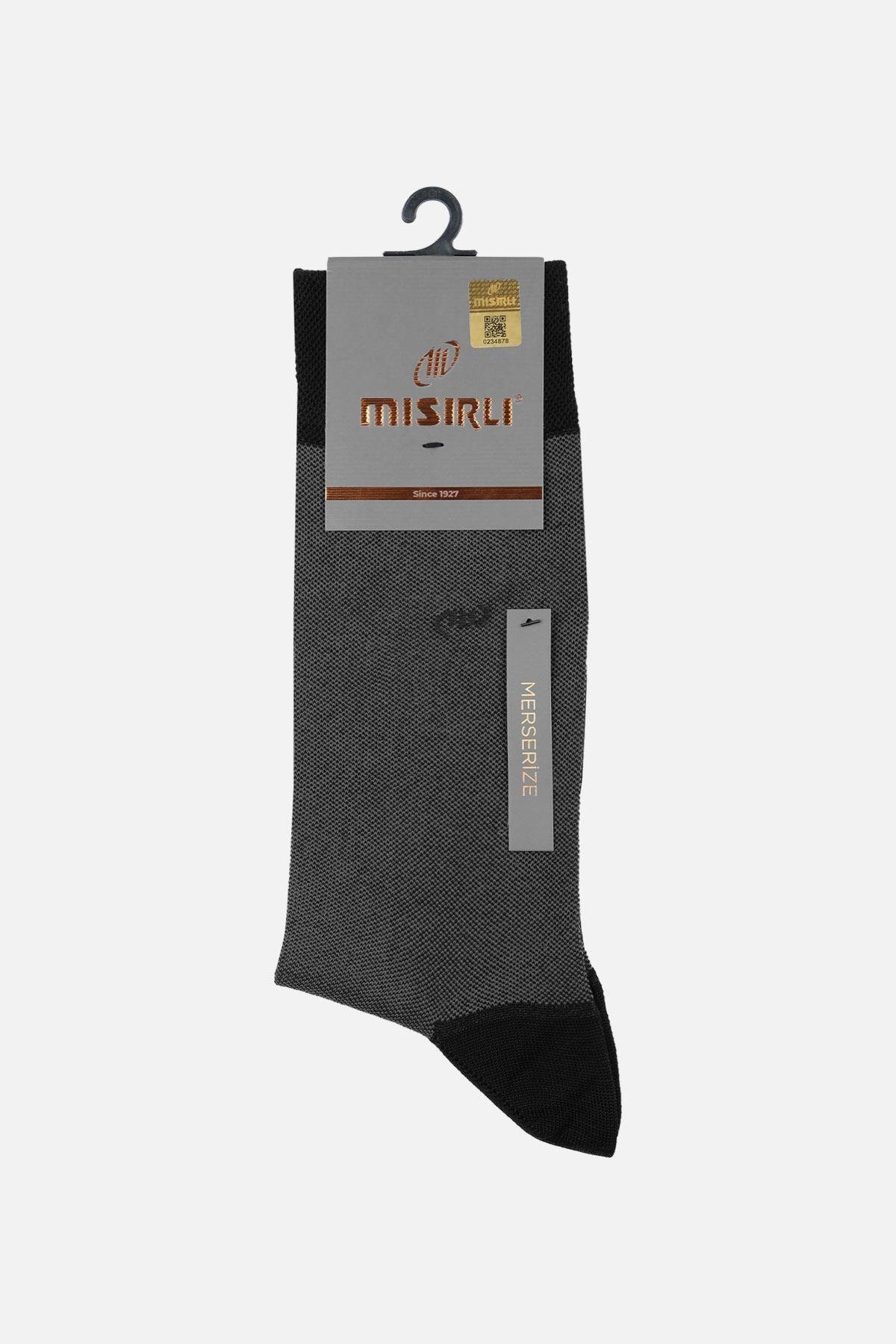 Mısırlı Erkek Merserize Tekli Siyah Soket Çorap - M-67001-S