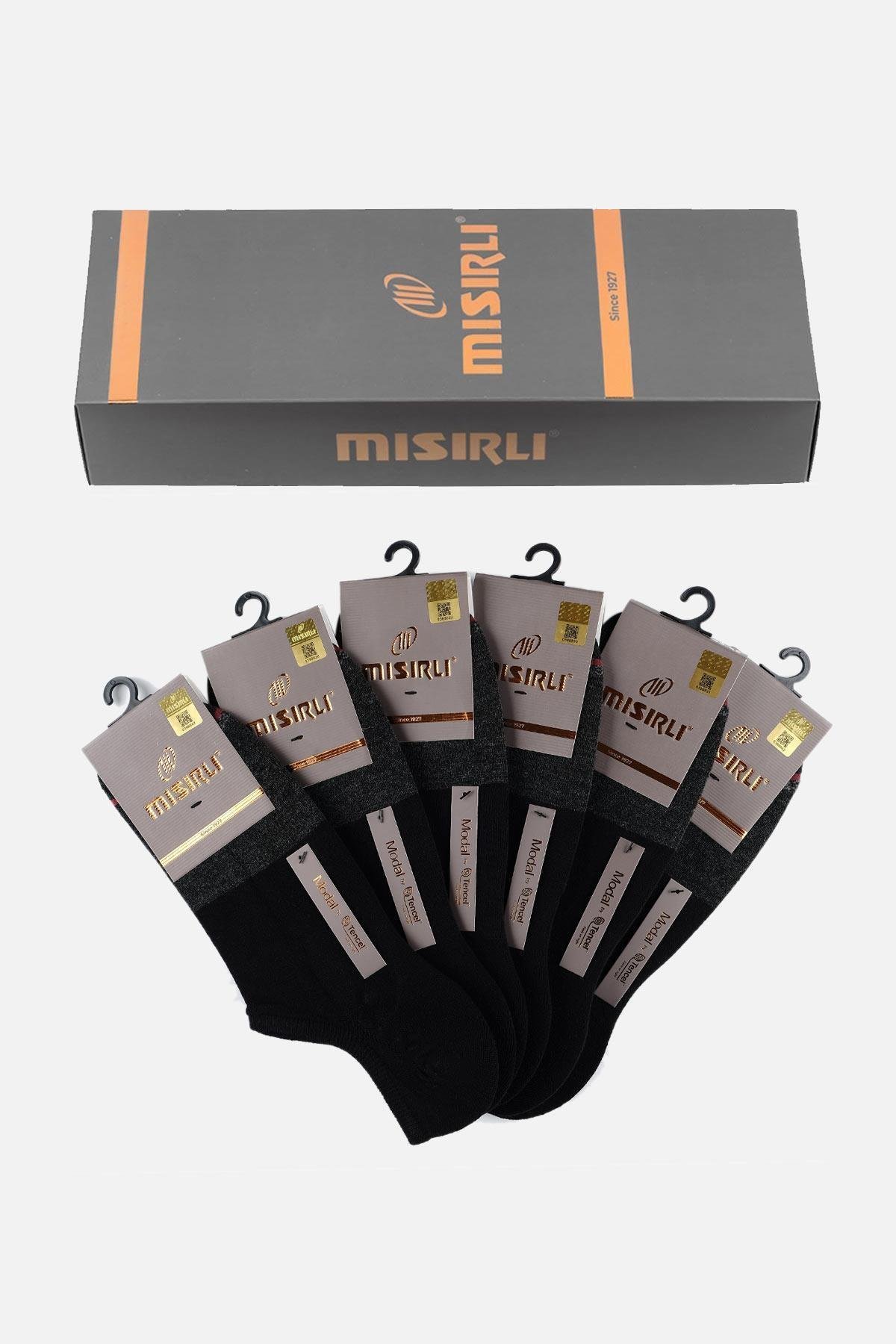 Mısırlı Erkek Modal 6 Çift Siyah Yazlık Babet Çorap M 61351 KS