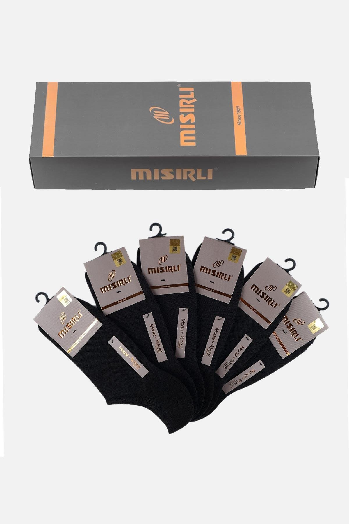 Mısırlı Erkek Modal 6 Çift Siyah Yazlık No Show Çorap M 61350 KS