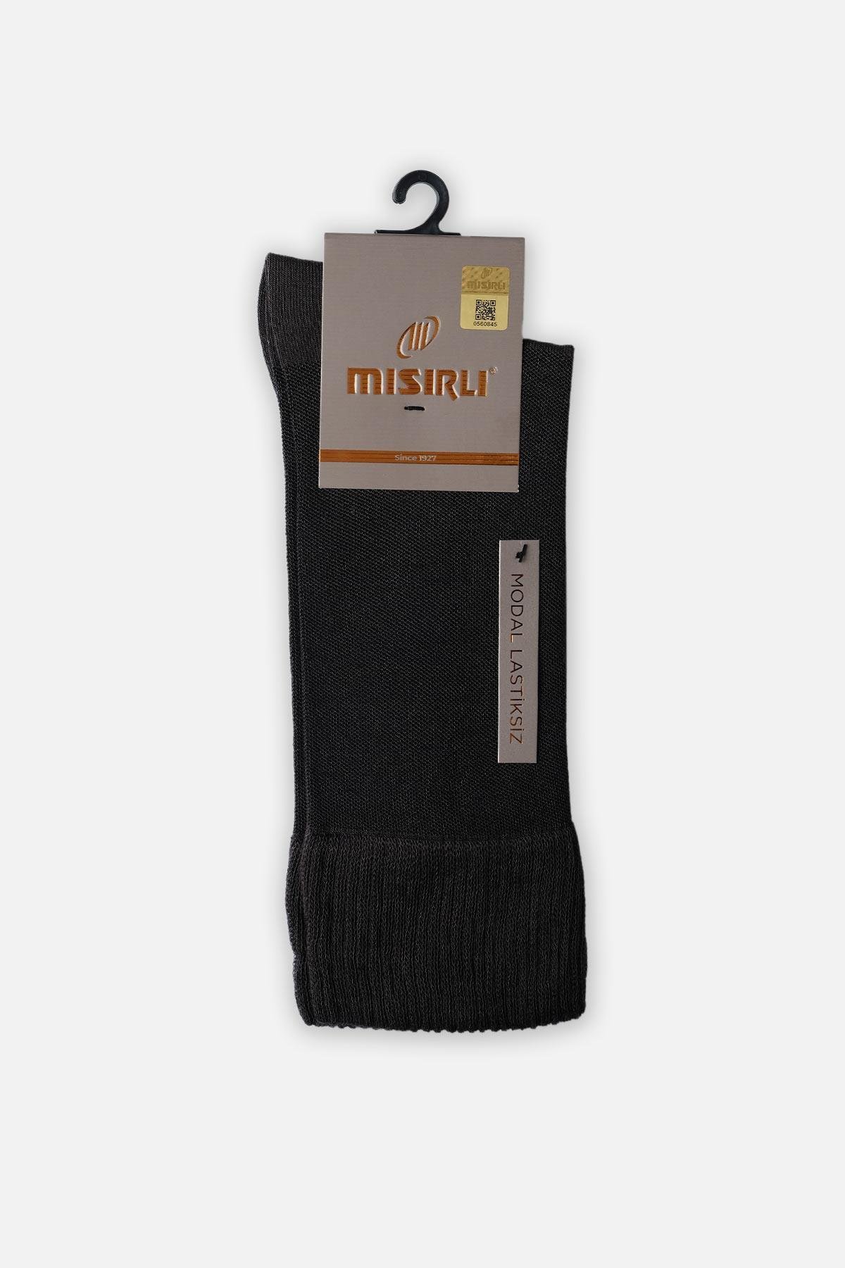 Mısırlı Erkek Modal Tekli Koyu Füme DiCare Lastiksiz Soket Çorap   M 66000 KF