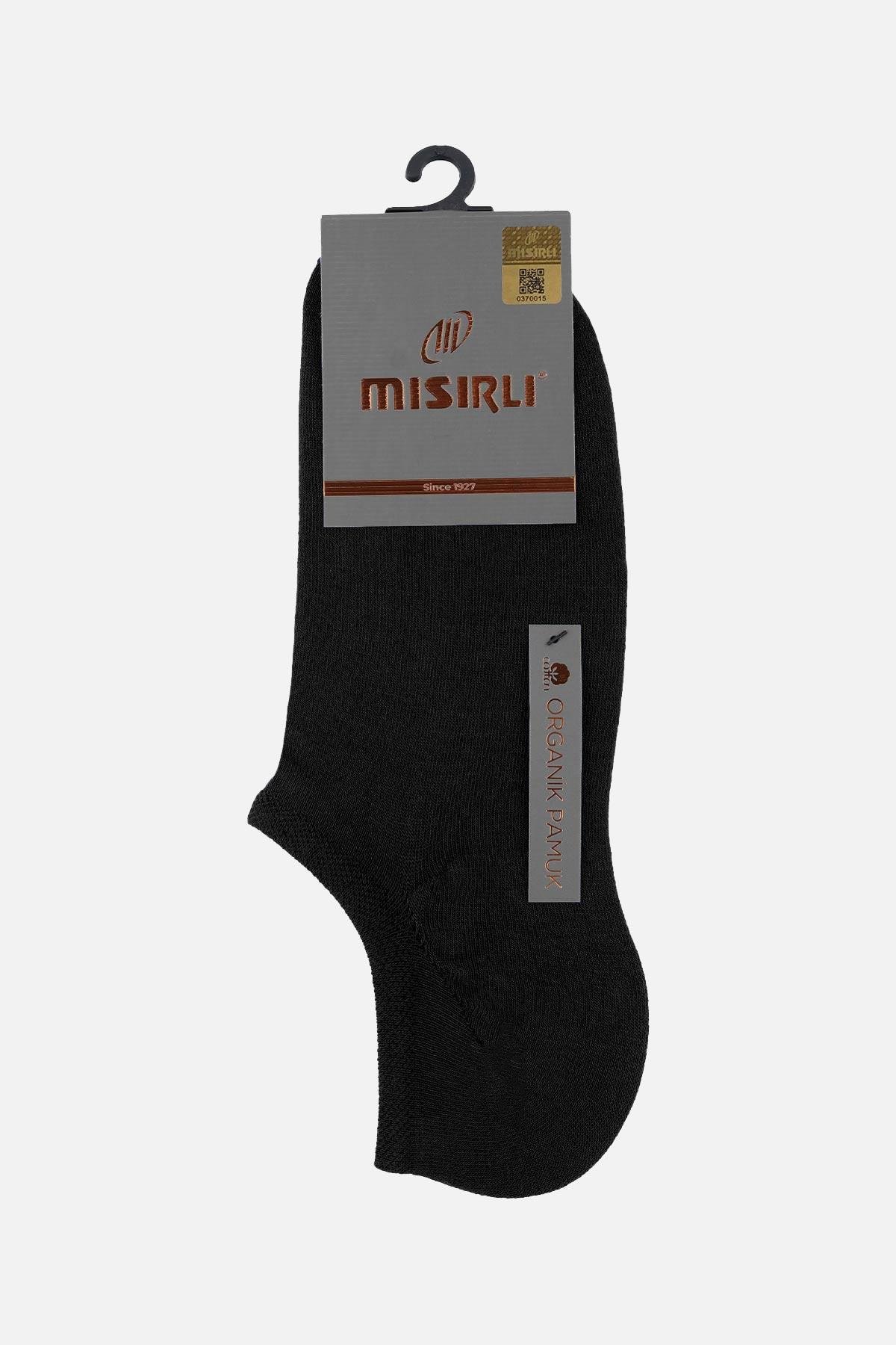 Mısırlı Erkek Organik Pamuklu Siyah No Show Çorap M 60350 S